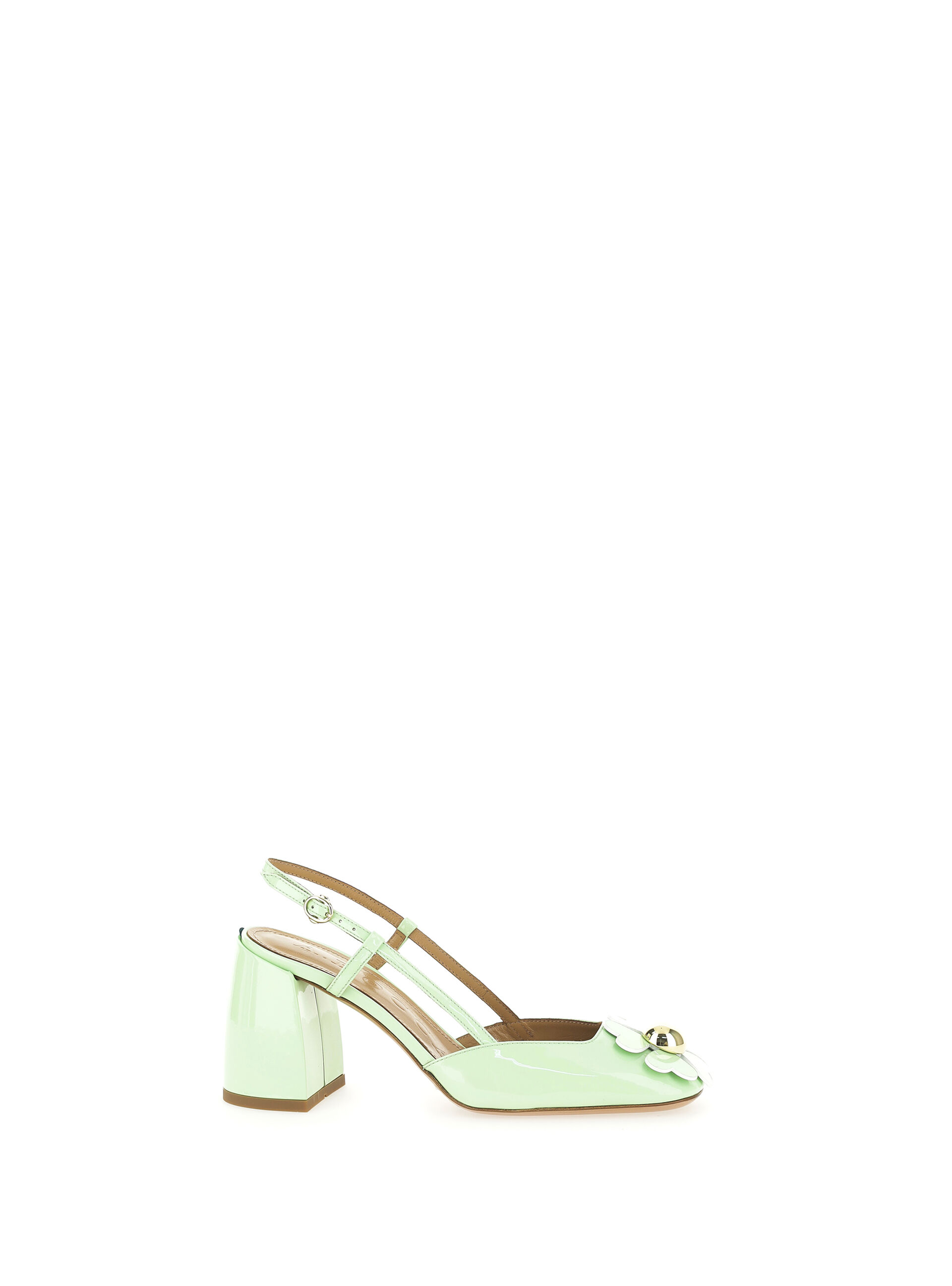 Décolleté in pelle VERDE 39