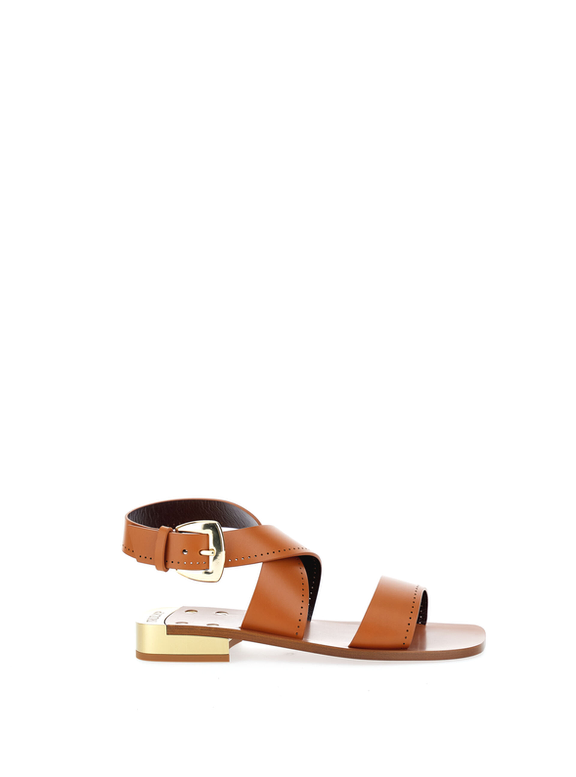 TRULYP Sandali in pelle MARRONE