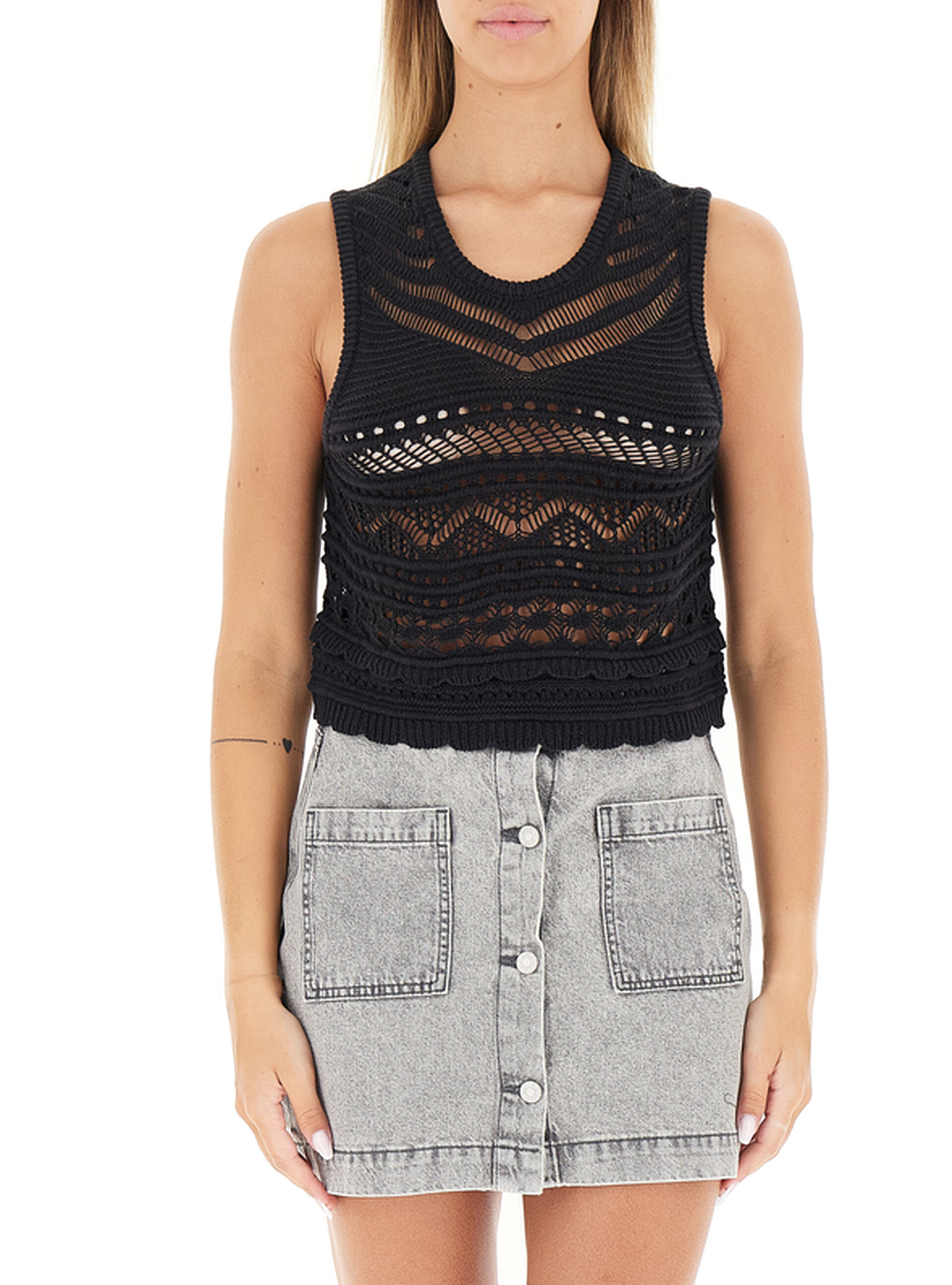 Only Top in maglia NERO
