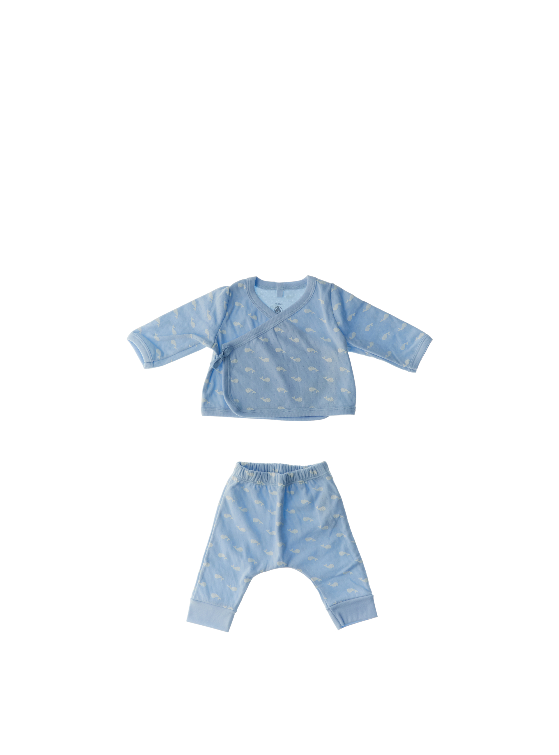 PETIT BATEAU Completo 2 pz AZZURRO