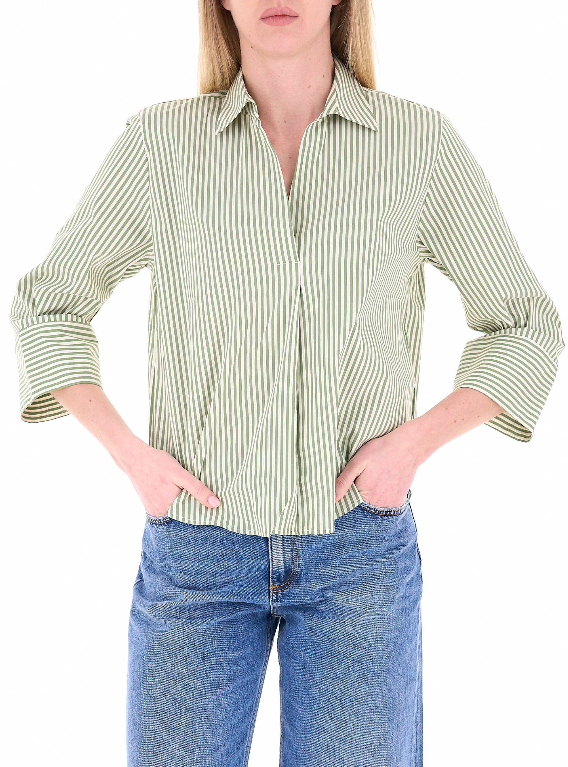 Blusa misto cotone PISTACCHIO 42