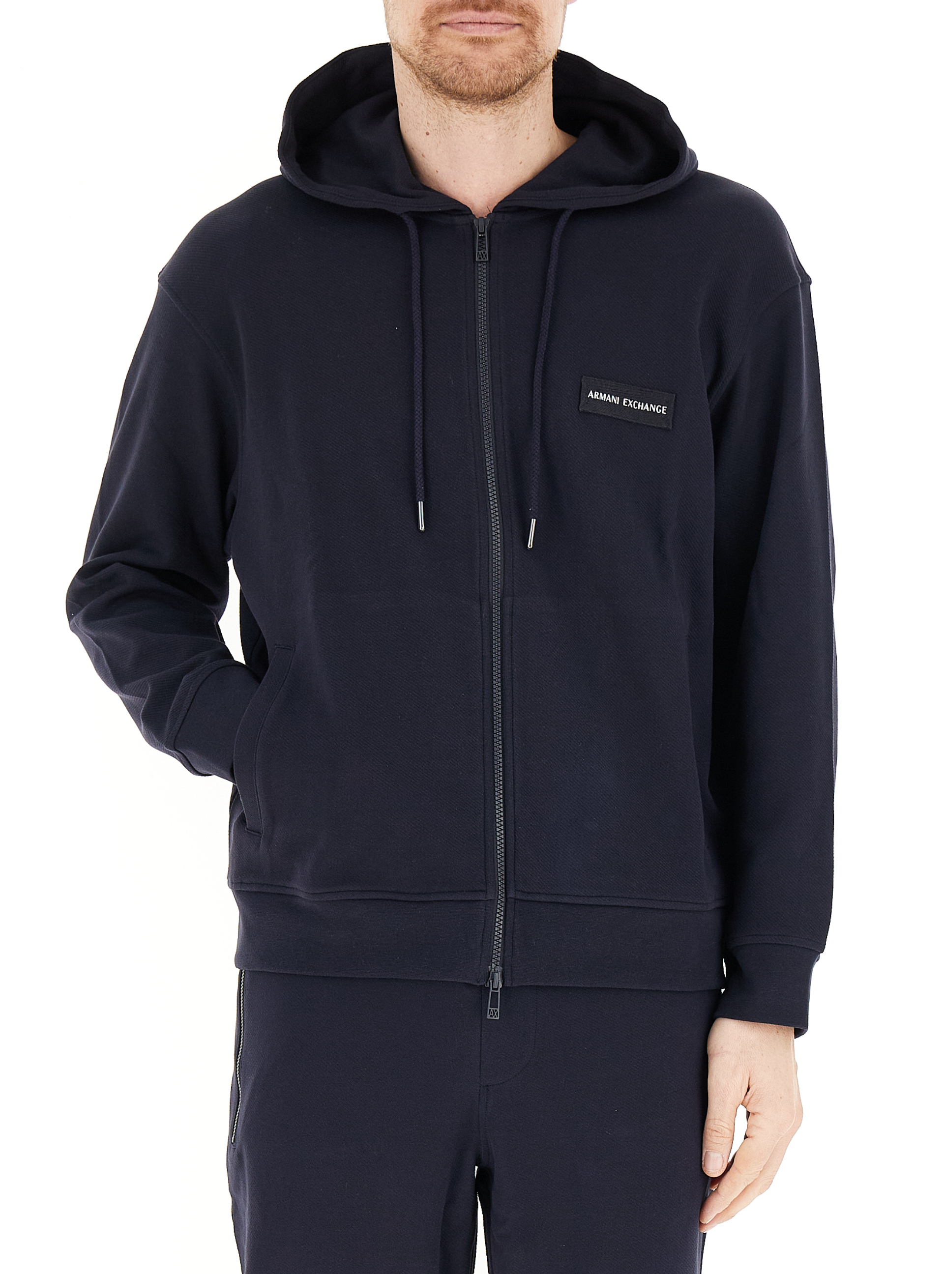 Felpa con zip BLU NOTTE M