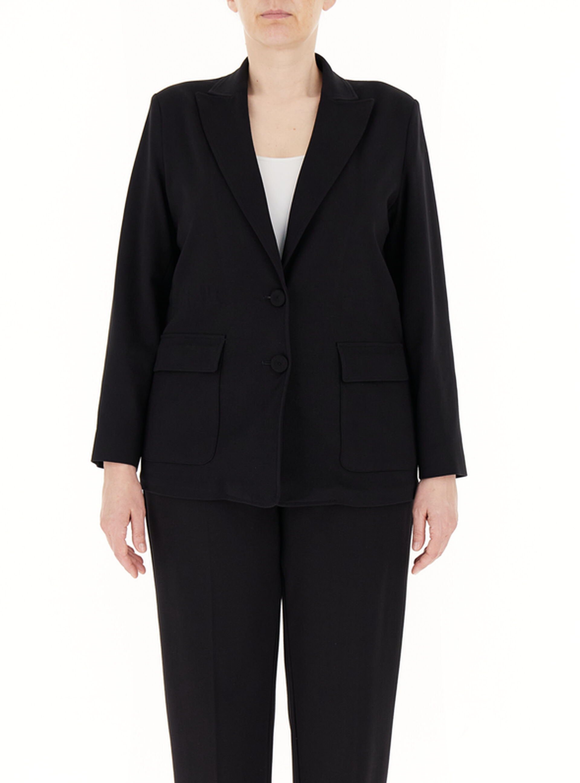 Blazer misto viscosa NERO L