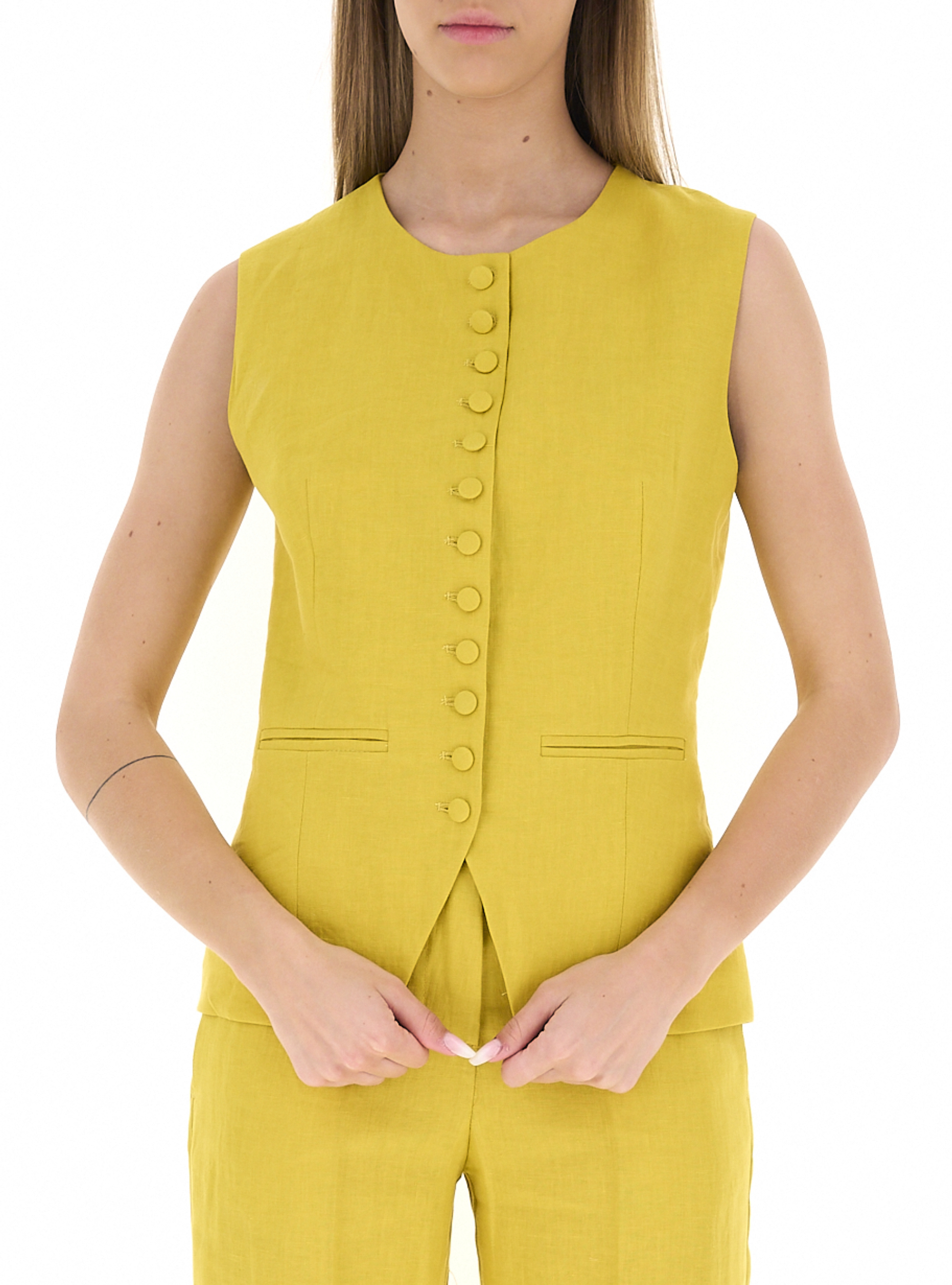 Gilet in lino VICOLO