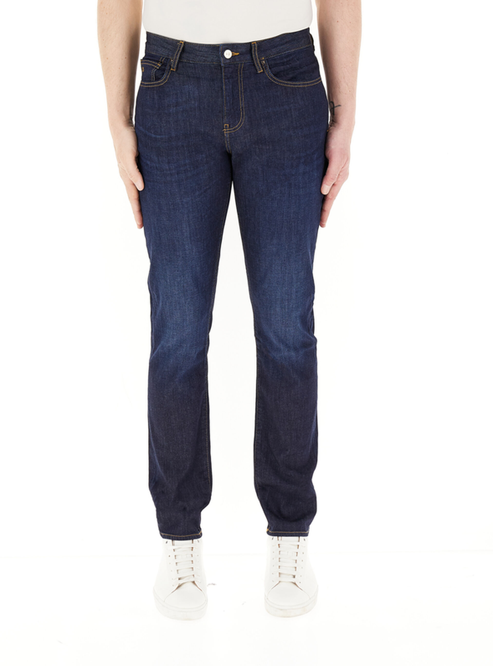Jeans straight leg BLU SCURO
