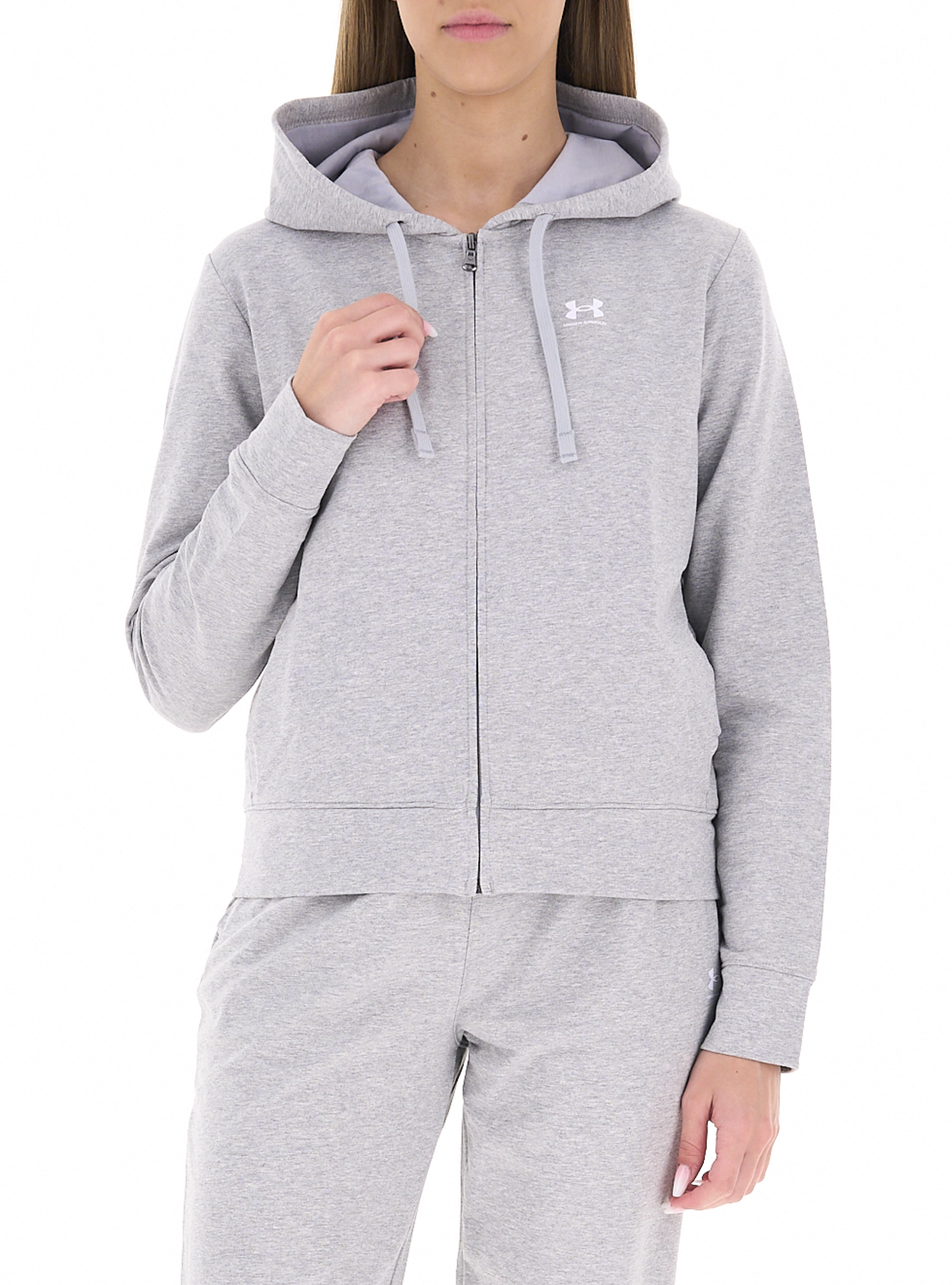 Felpa con zip GRIGIO CHIARO