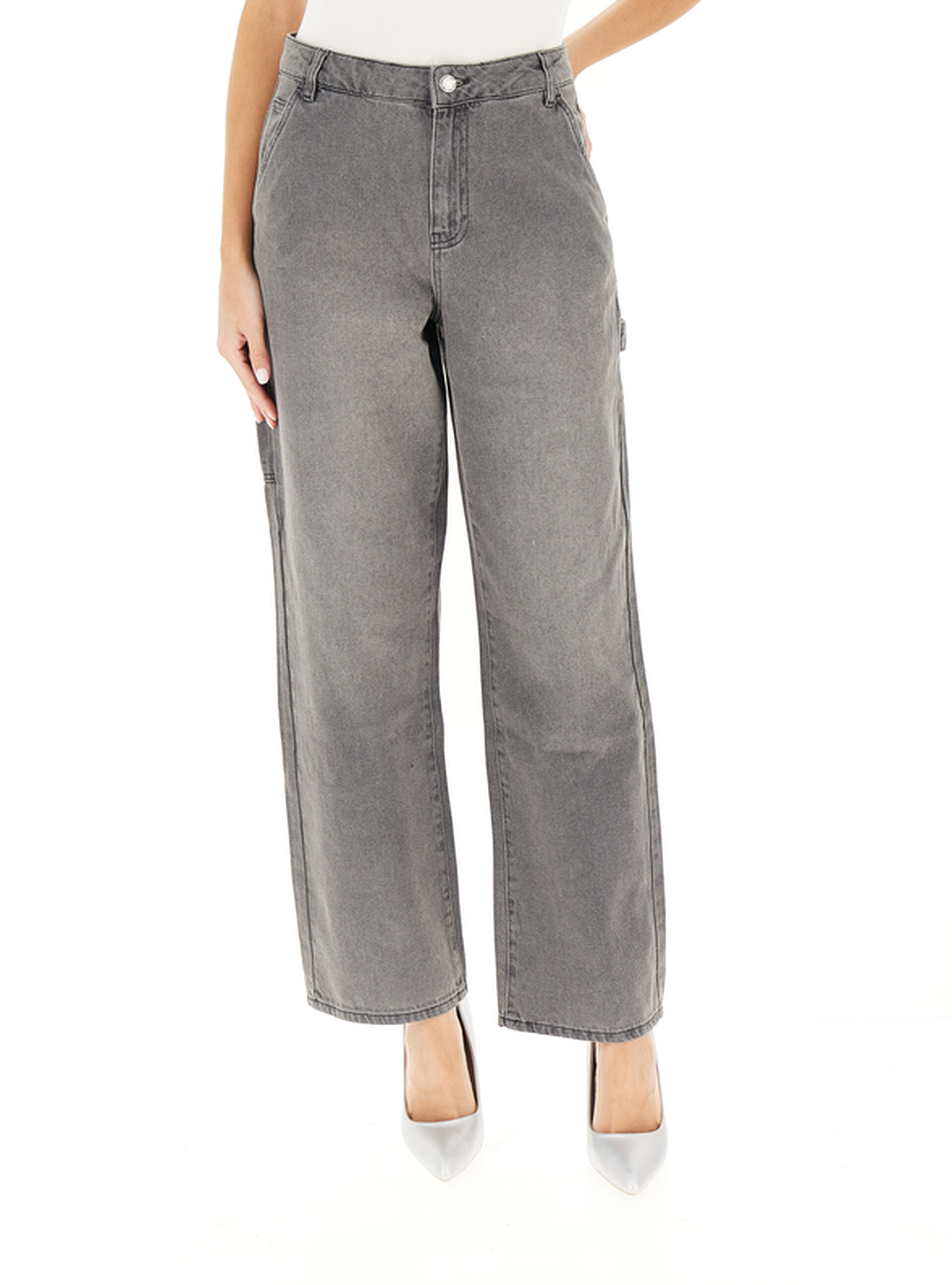 PENNYBLACK Jeans wide leg GRIGIO