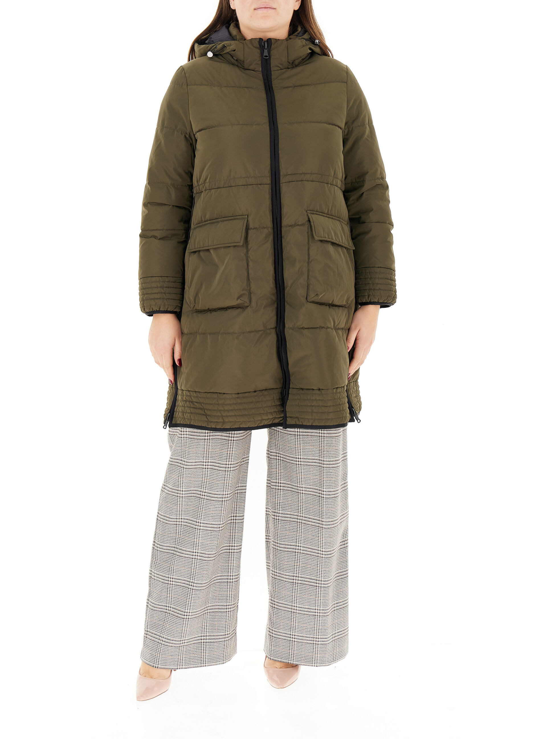 Piumino con cappuccio COLLECTION VERDE MILITARE