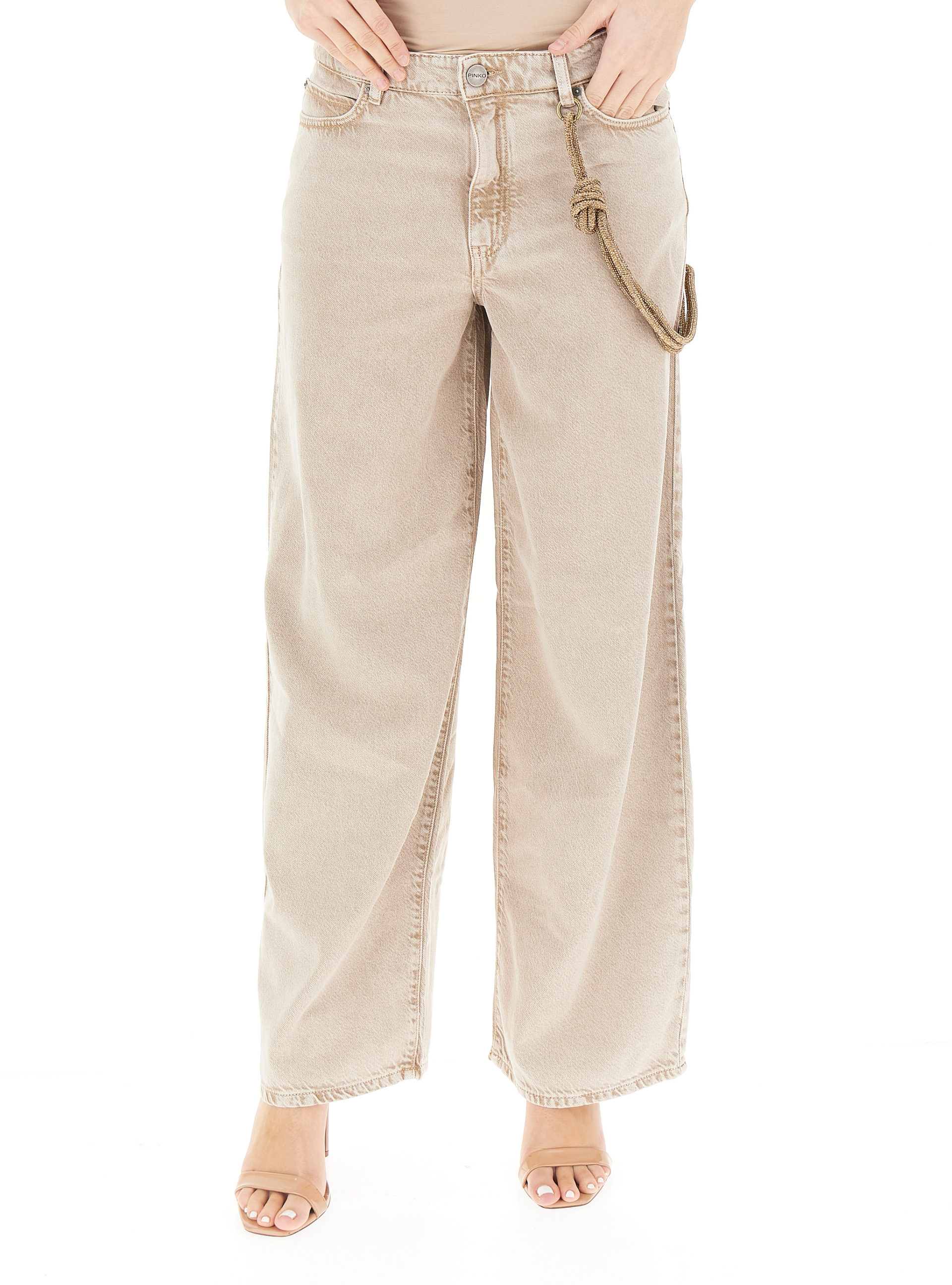 Pinko Pantalone wide leg BEIGE
