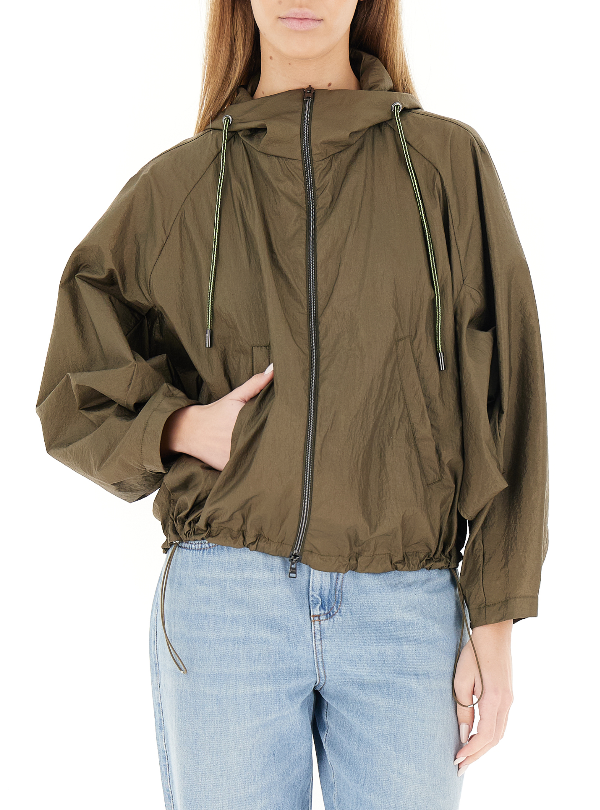 Giacca con cappuccio VERDE SCURO