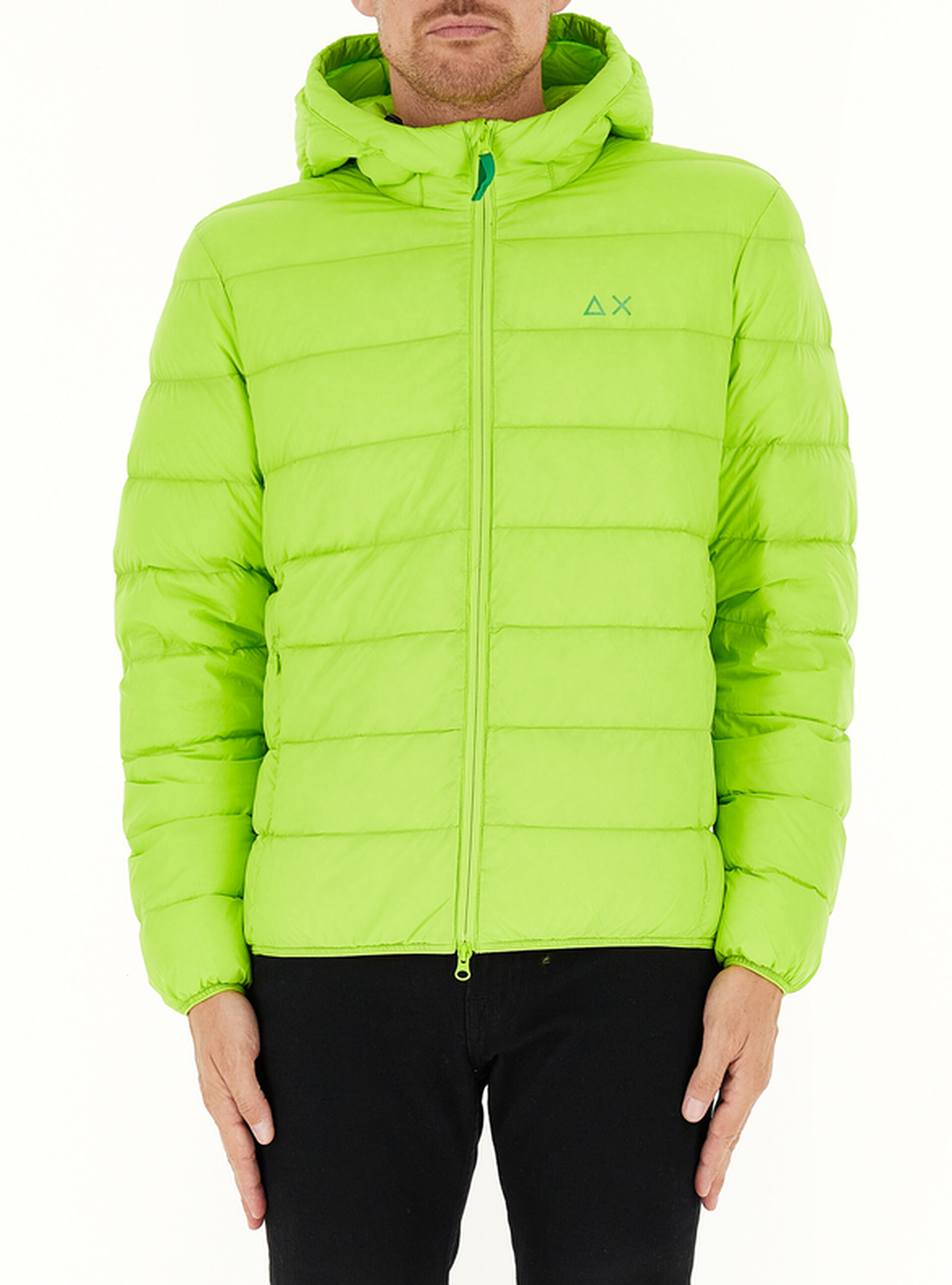 Piumino con cappuccio VERDE XL