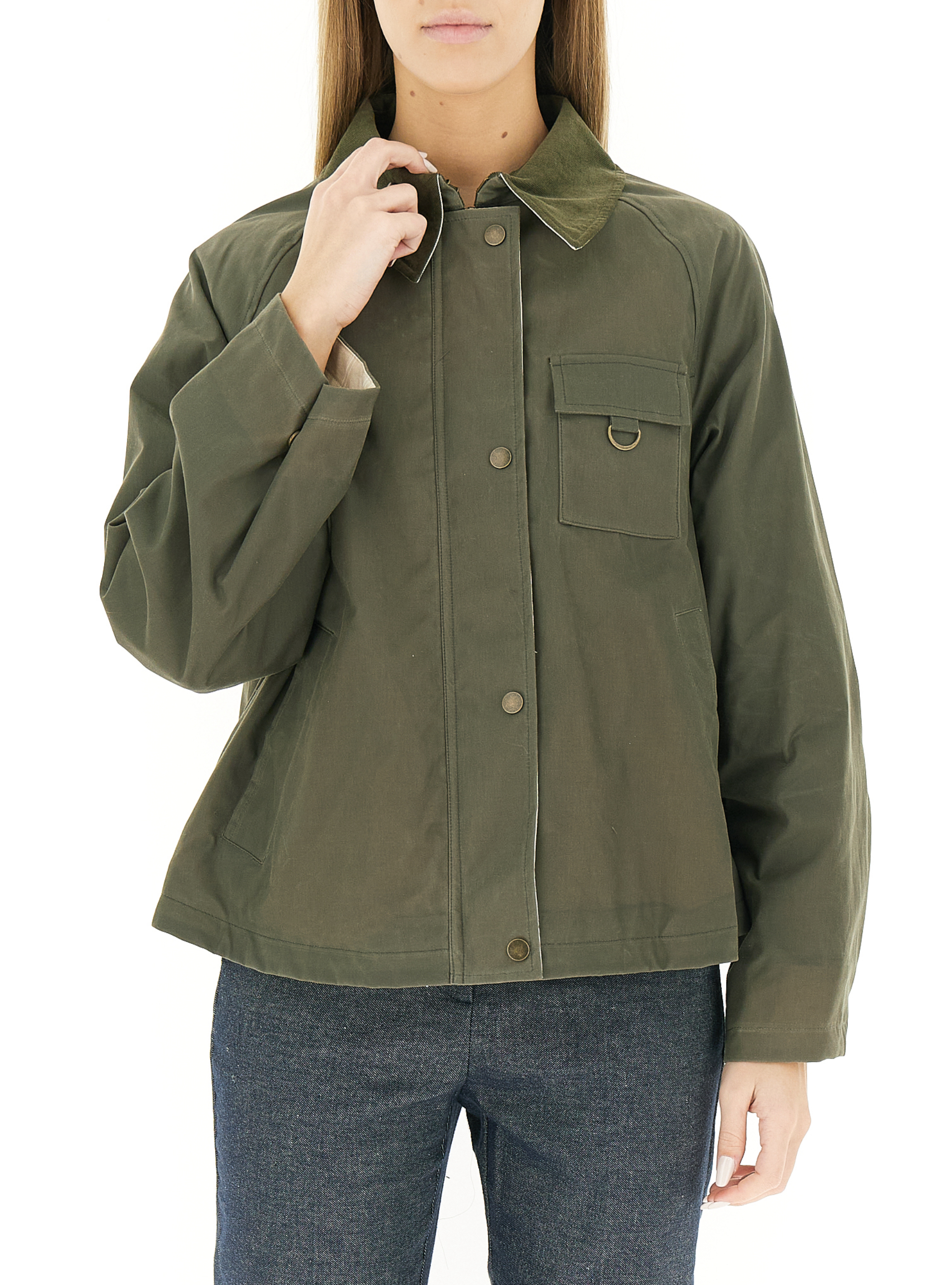 Giacca in cotone VERDE OLIVA