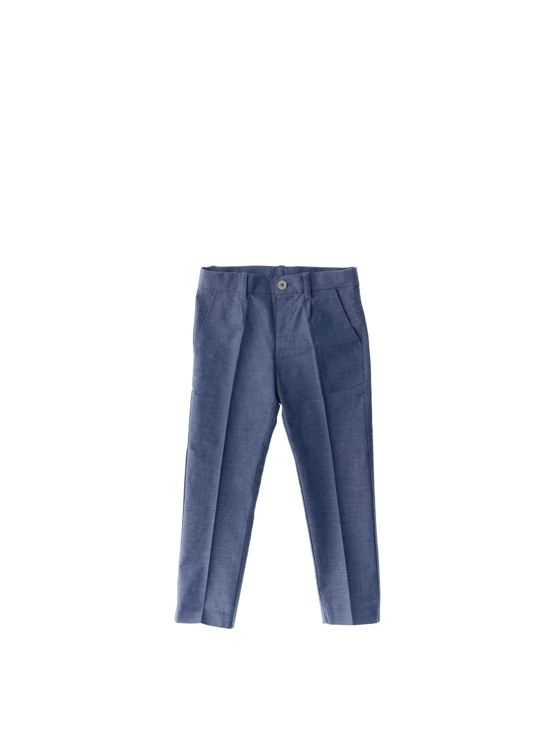 Pantalone misto lino BLU AVIO