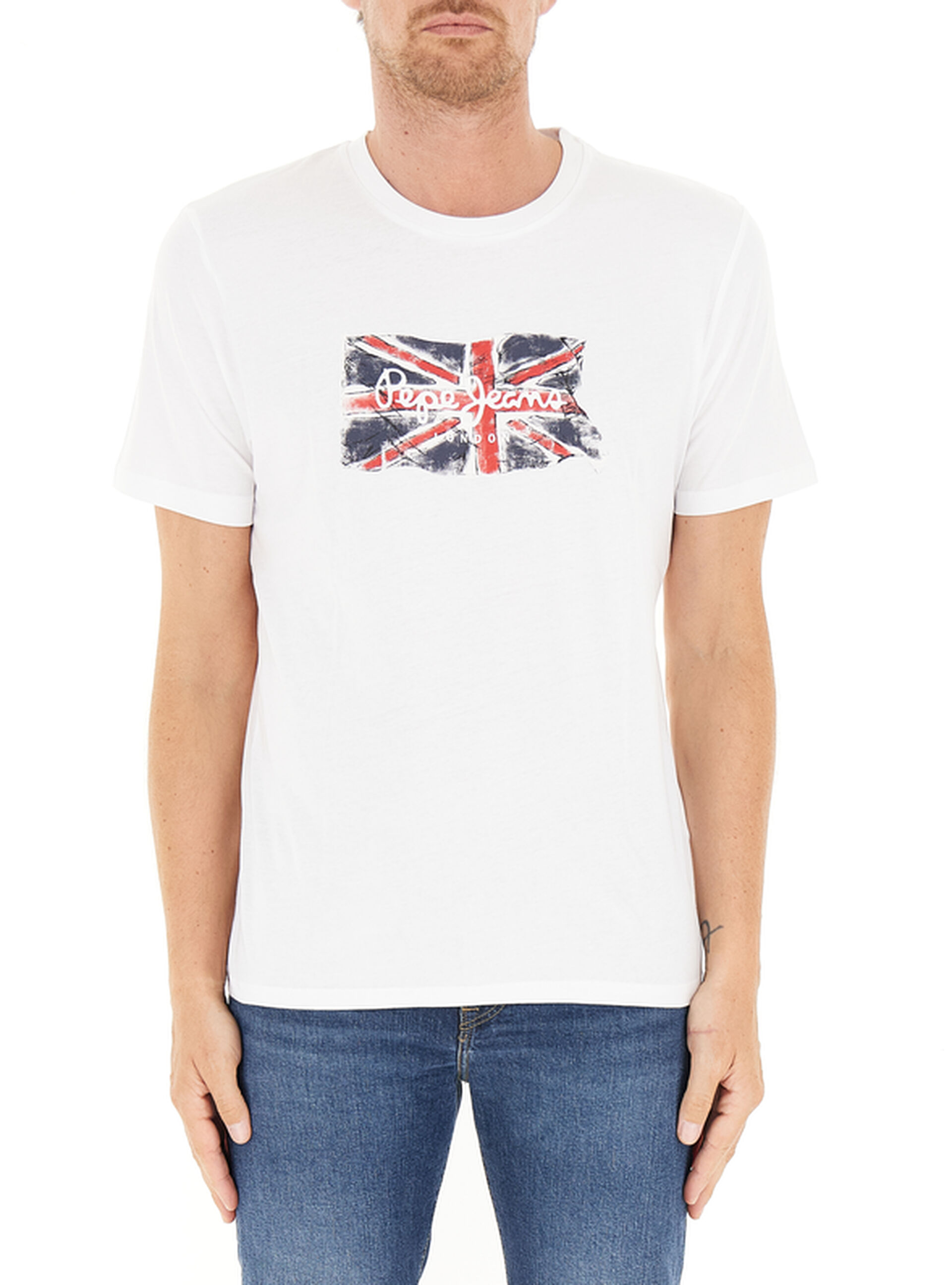 Pepe Jeans T-shirt in cotone PANNA