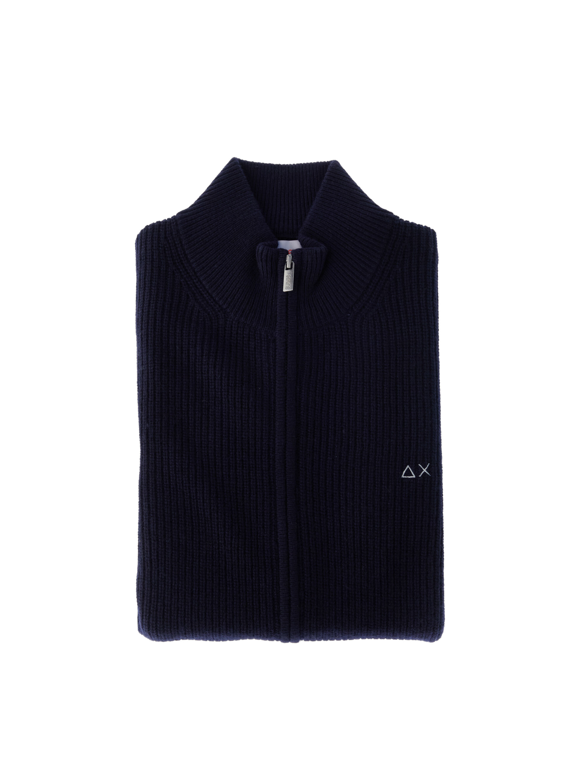 SUN68 Cardigan con zip BLU NOTTE