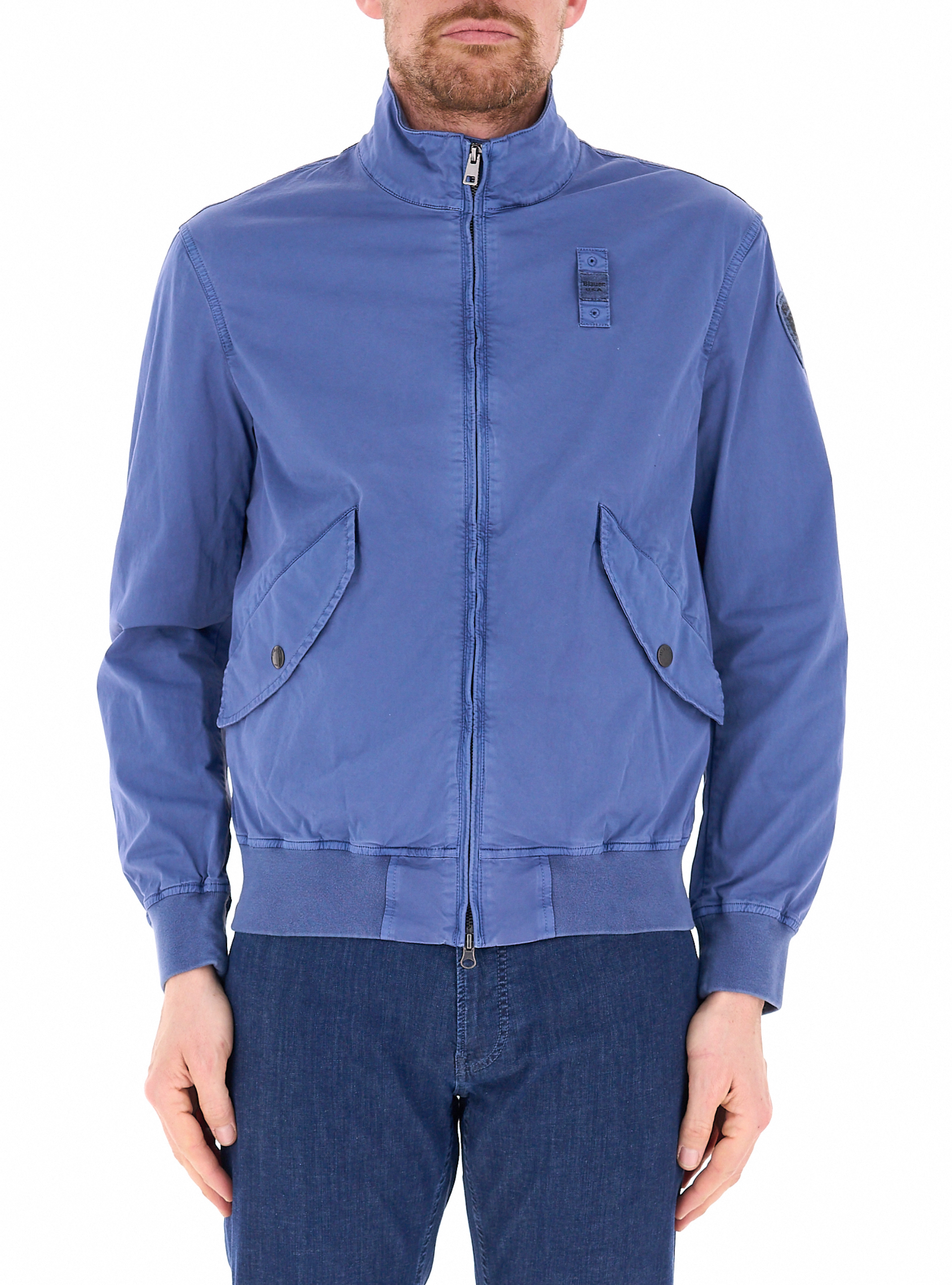 Blauer Bomber in cotone BLU