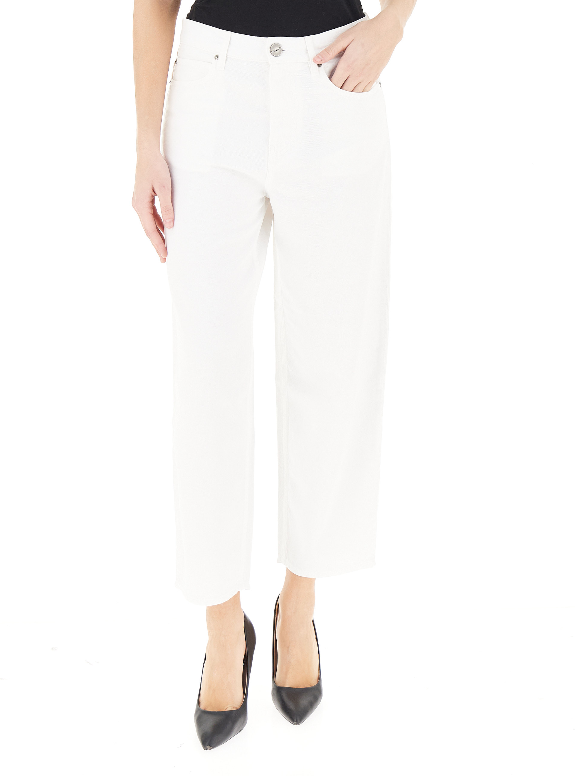 Pinko Pantalone wide leg BIANCO