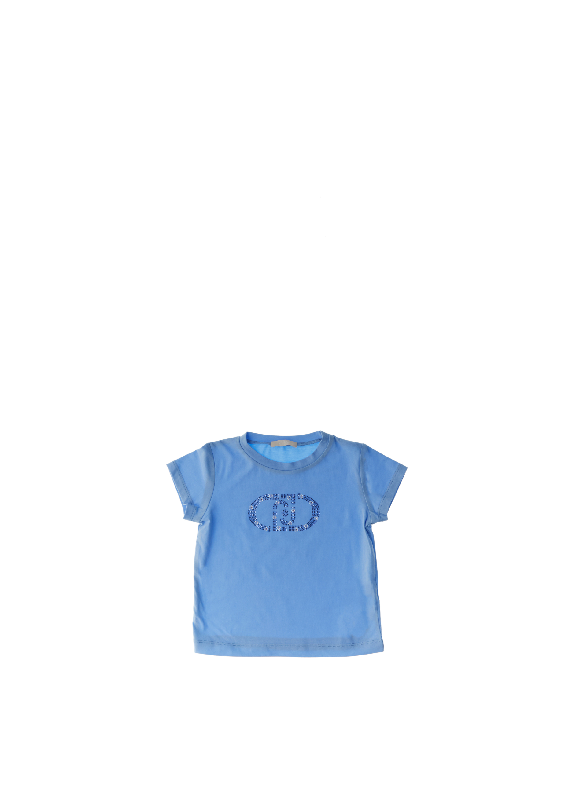 T-shirt girocollo BABY CELESTE