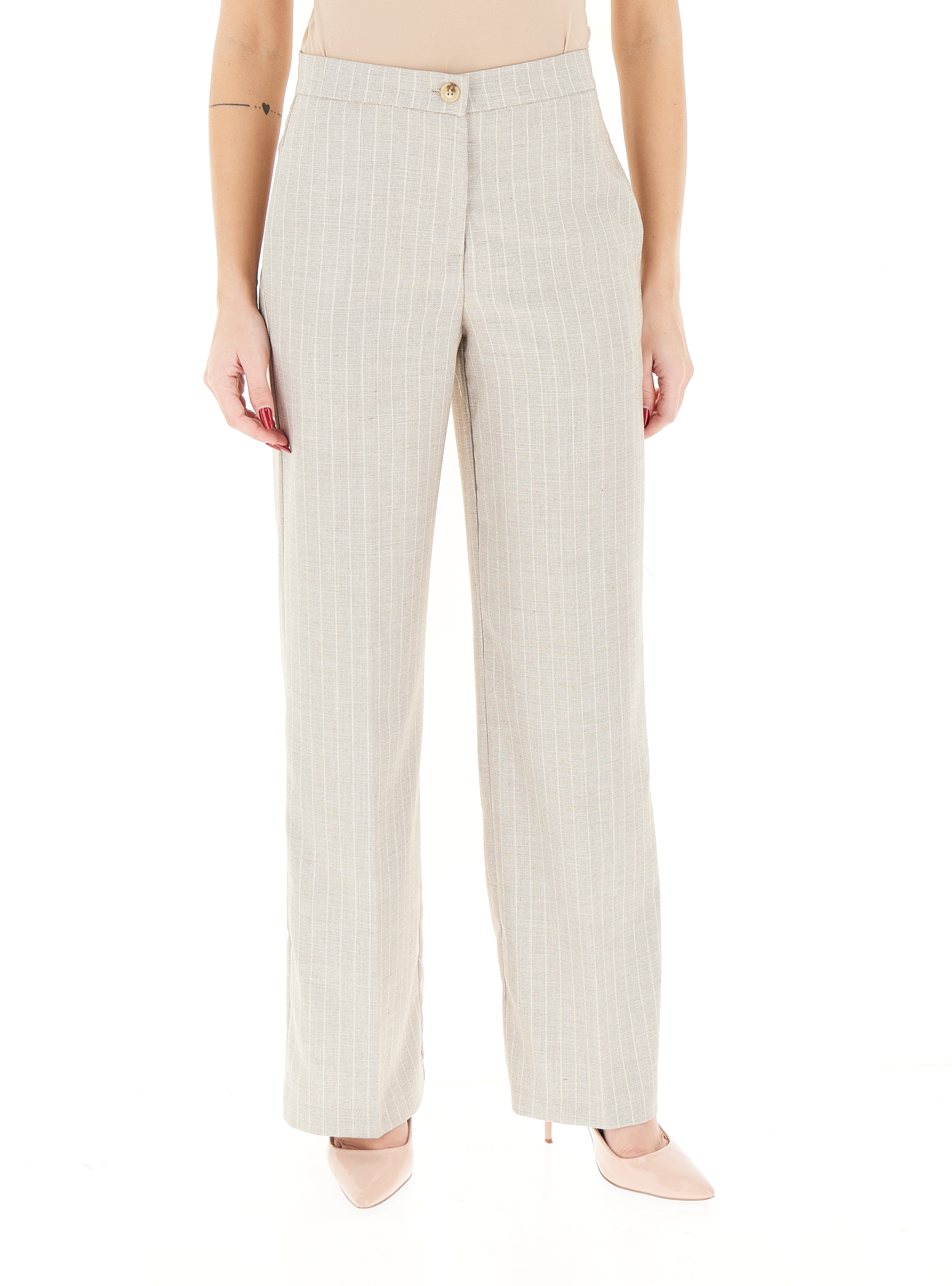 VICOLO Pantalone a sigaretta BEIGE