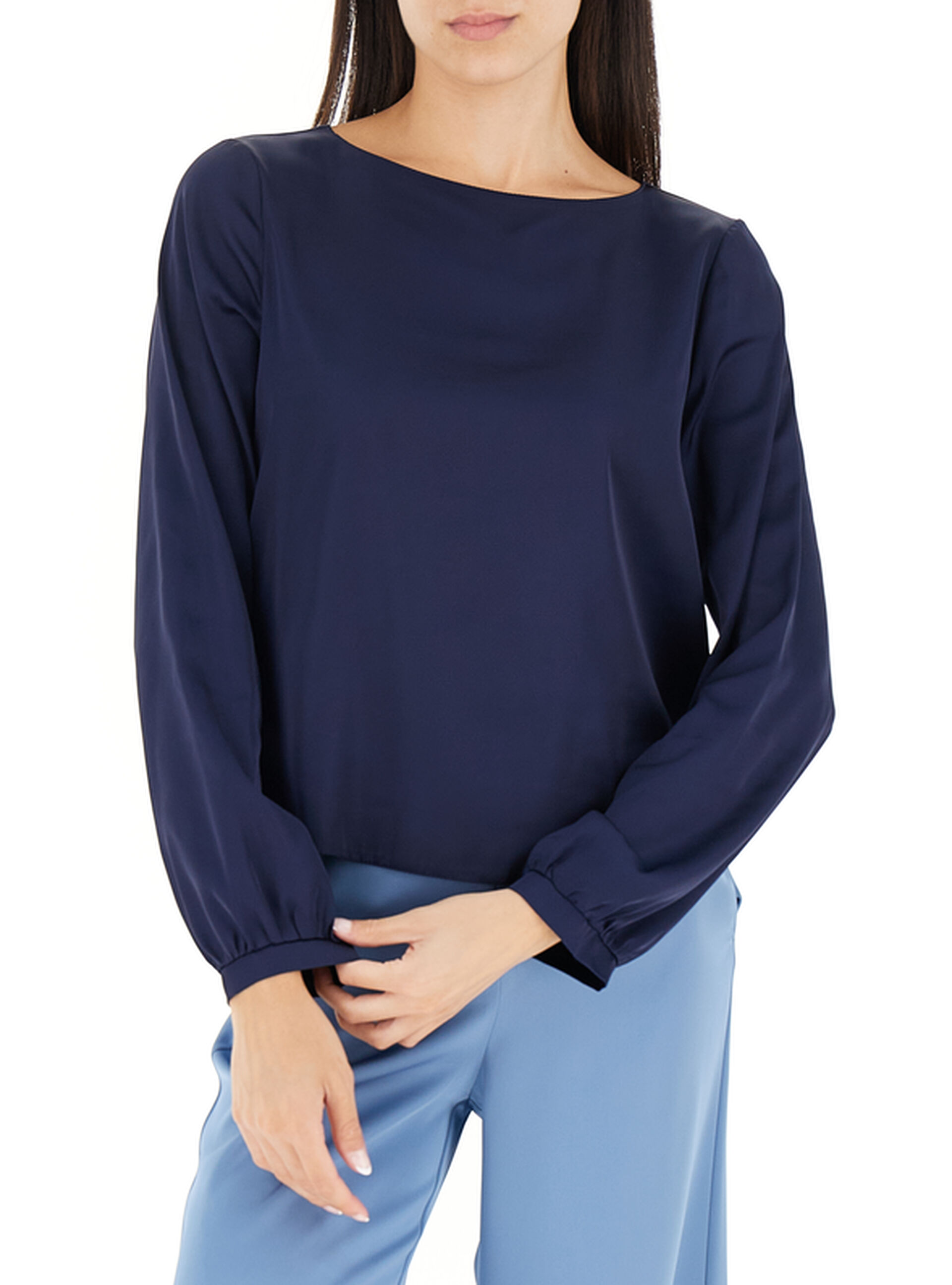 Blusa maniche lunghe BLU NAVY