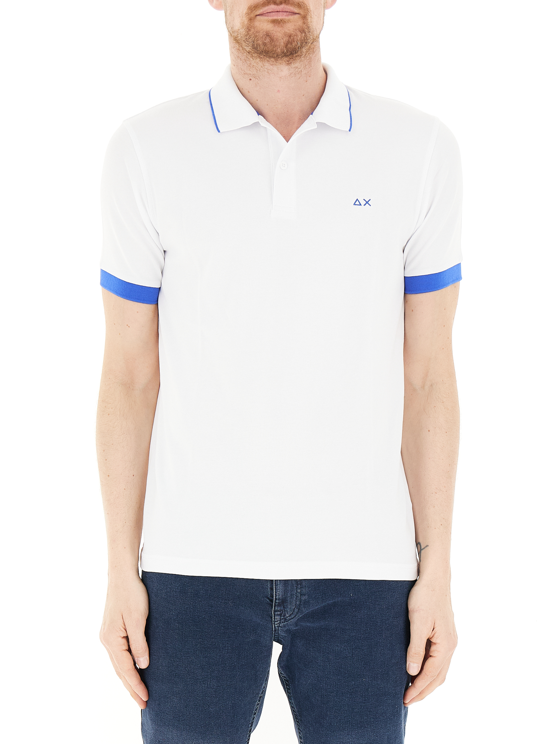SUN68 Polo in cotone BIANCO
