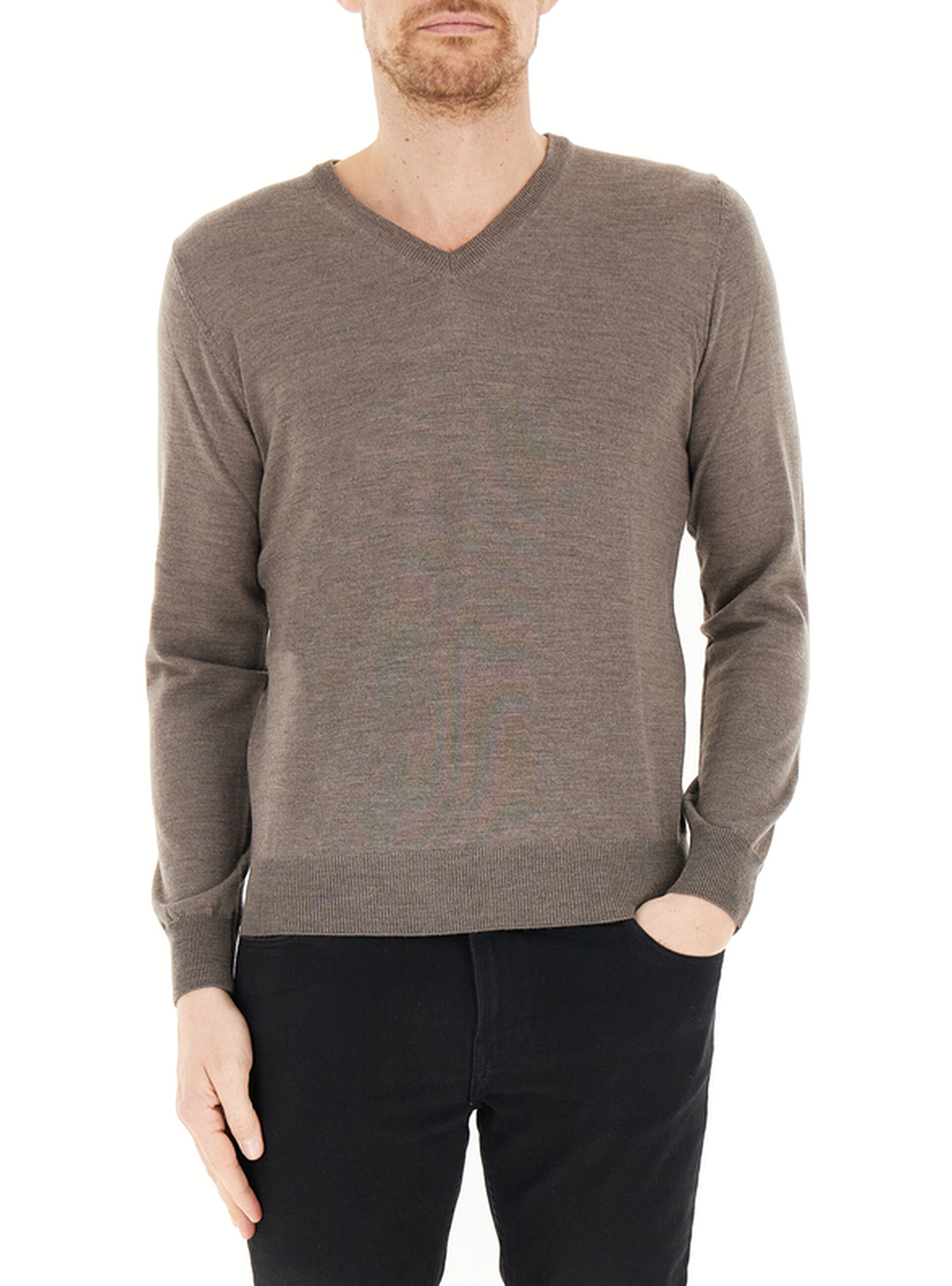 Maglione lana merino extrafine TORTORA