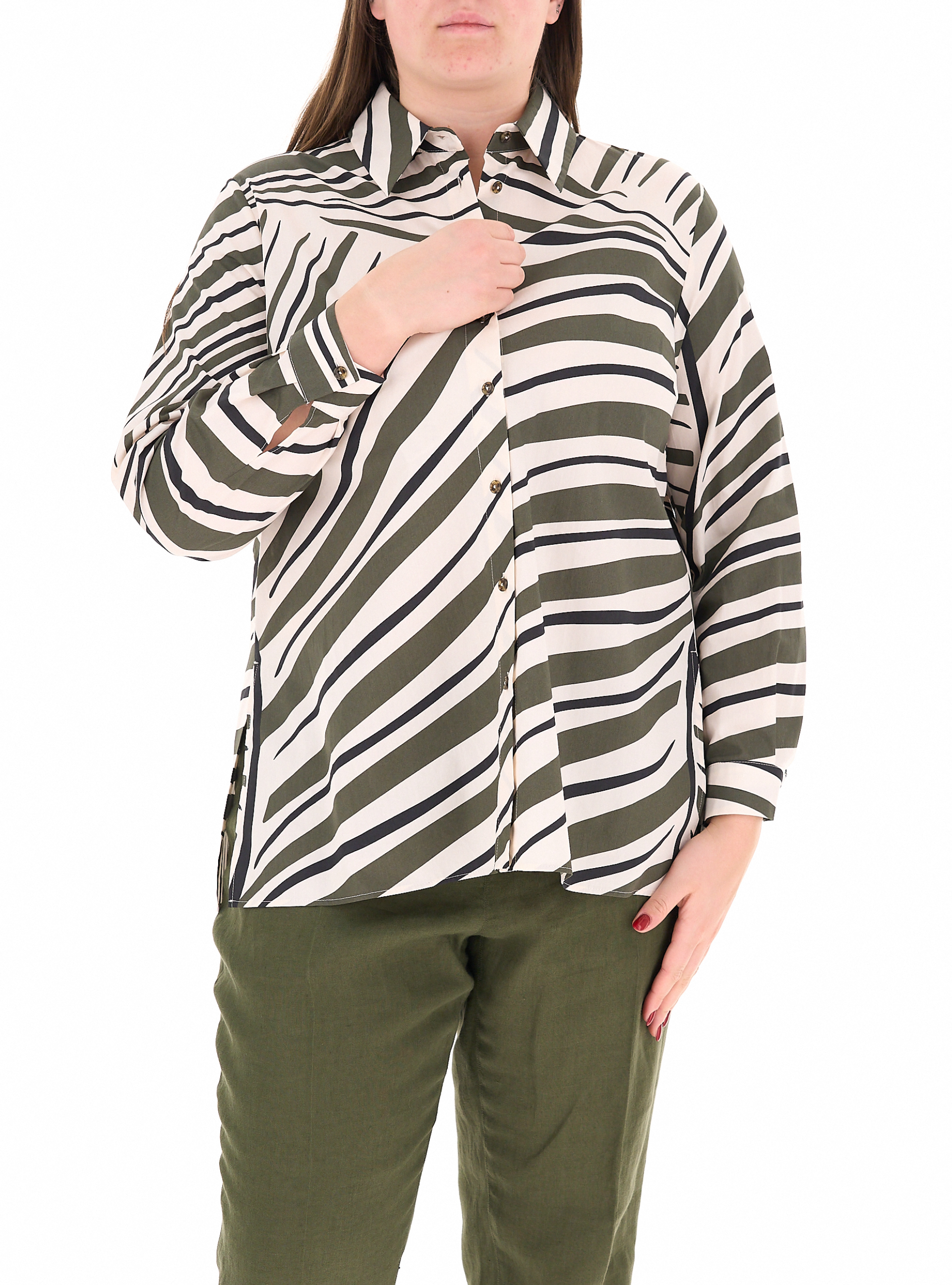 Camicia maniche lunghe VERDE OLIVA 19