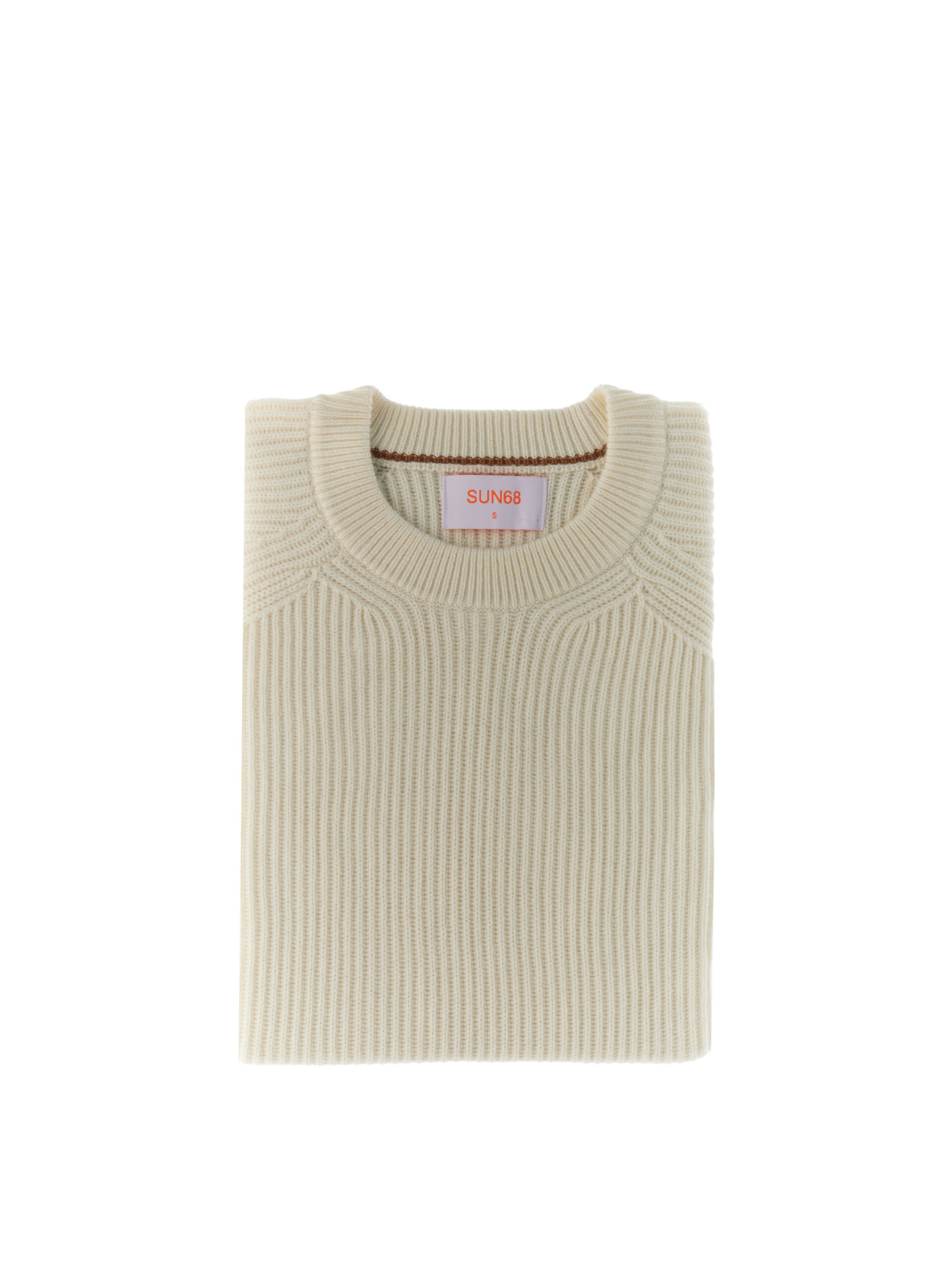 SUN68 Maglione misto lana AVORIO S