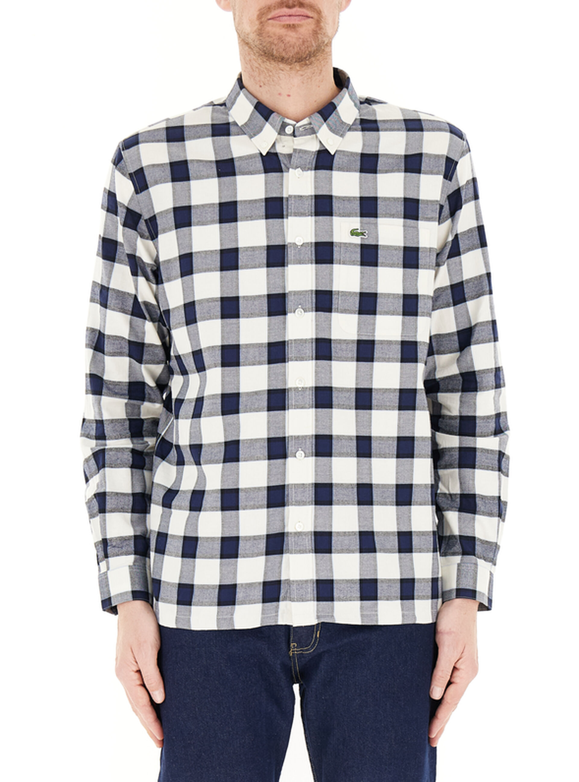 Lacoste Camicia a quadri BLU NOTTE
