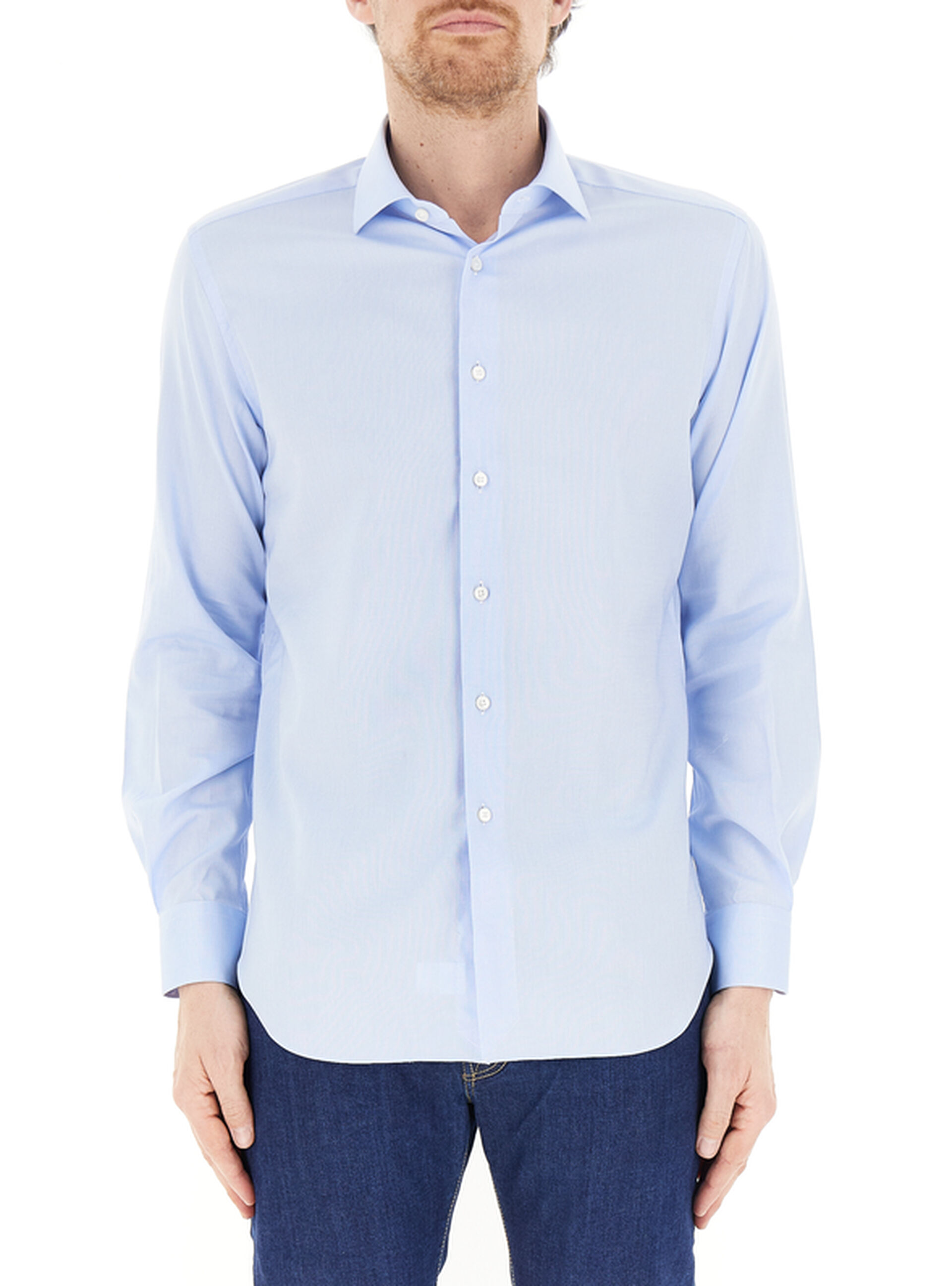 Camicia travel evolution fit AZZURRO OXFORD 43