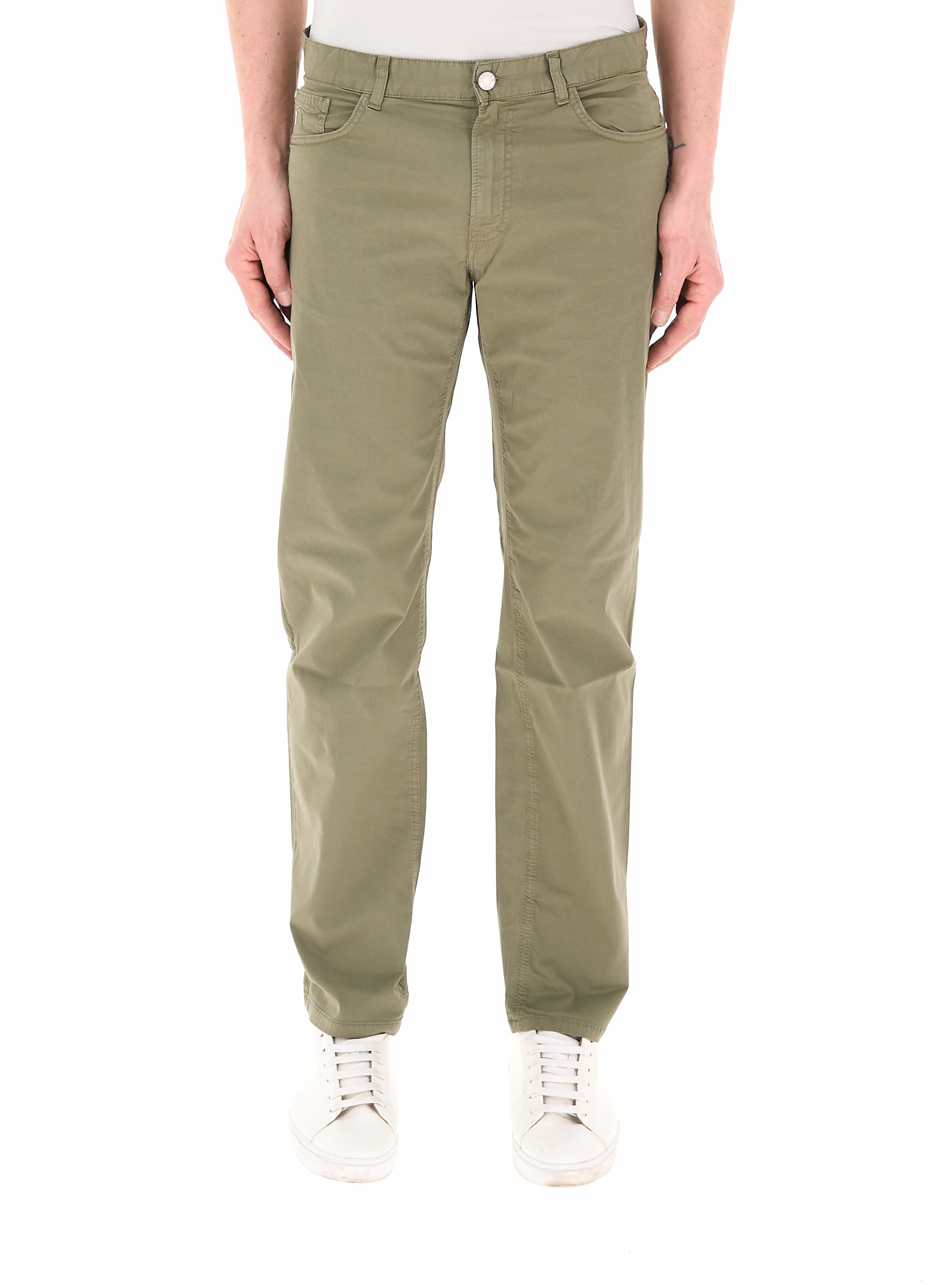 Pantalone in cotone VERDE MILITARE 33