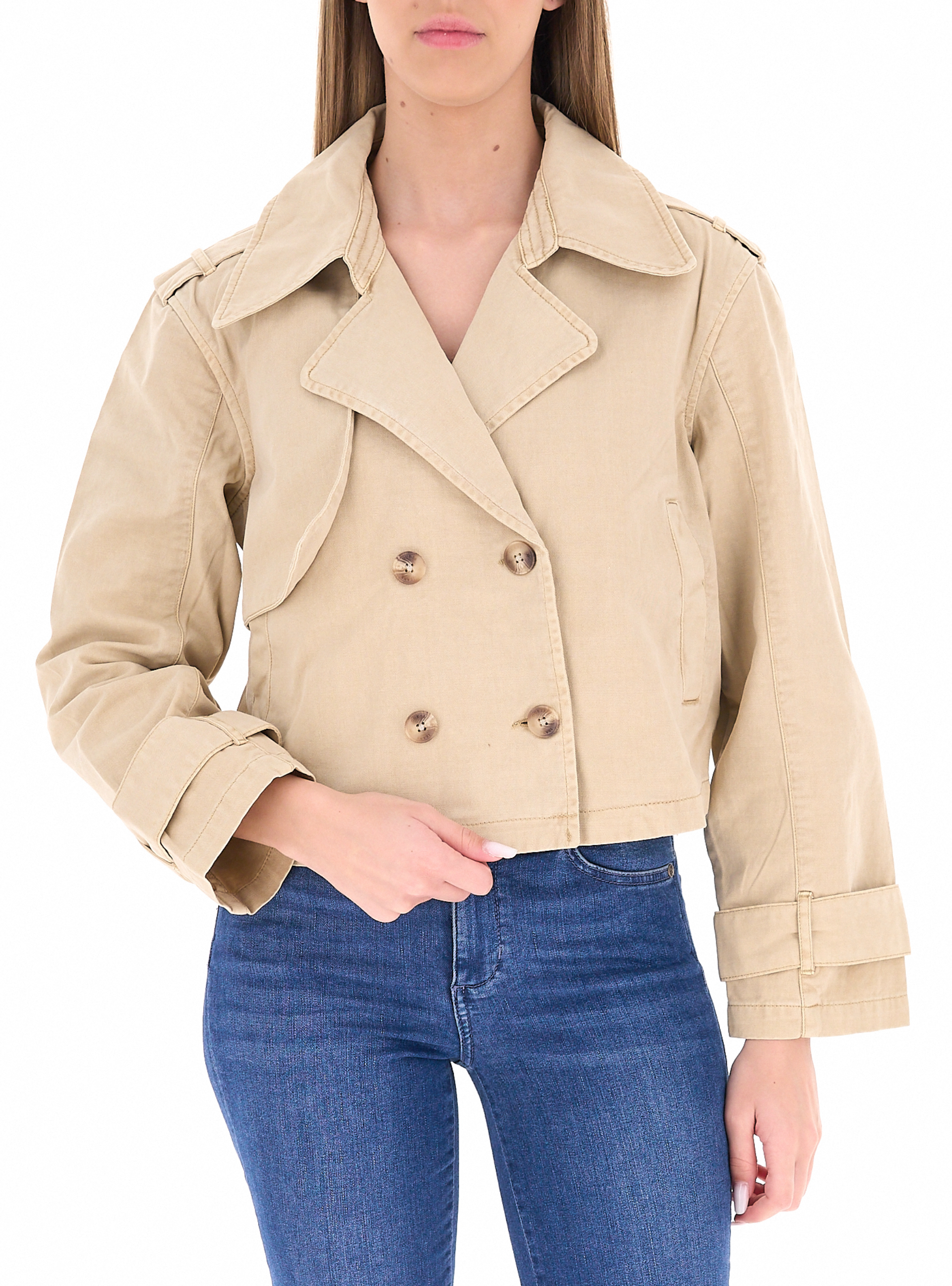 Trench doppiopetto BEIGE S