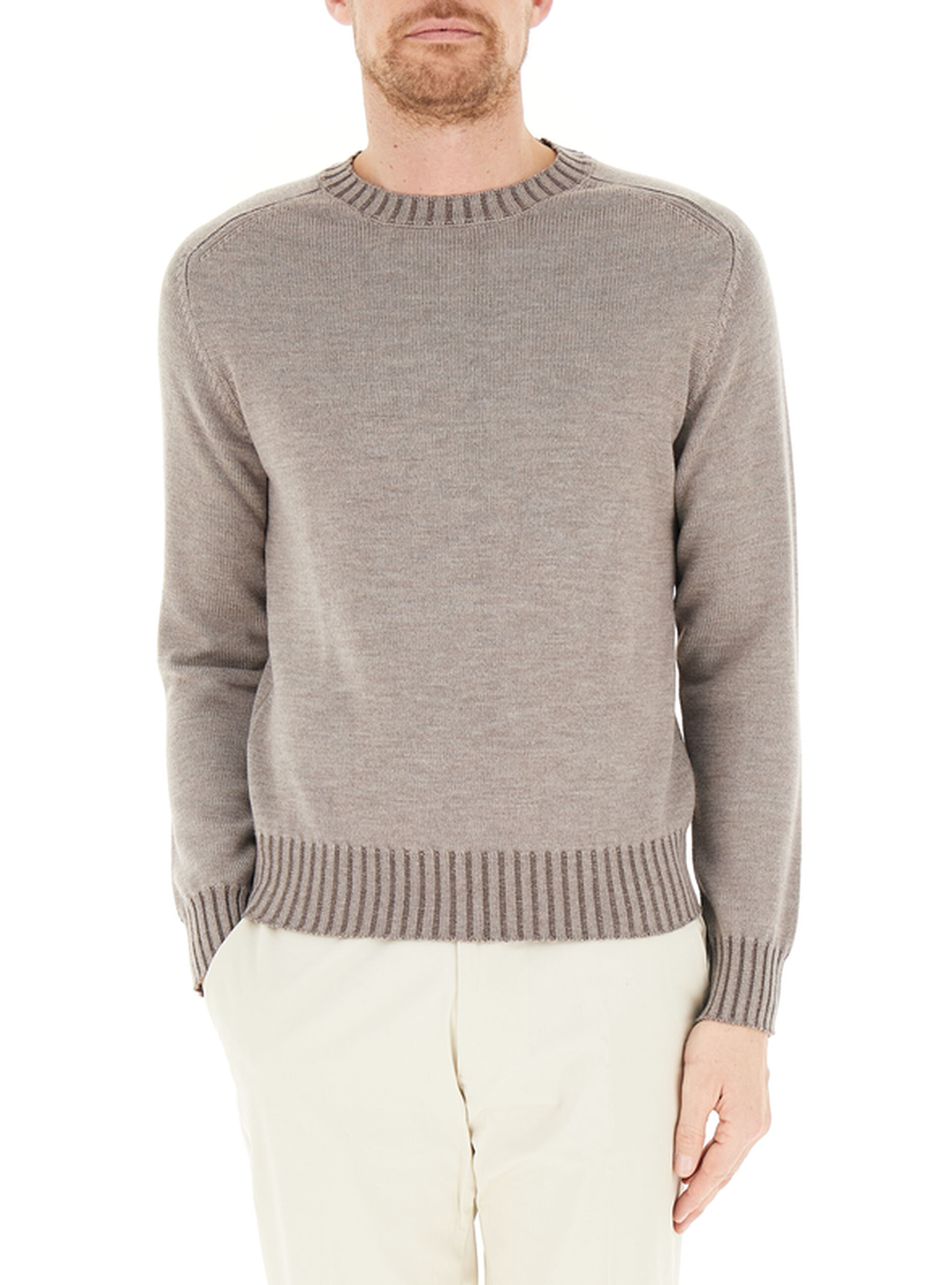 Maglione lana merino extrafine TORTORA
