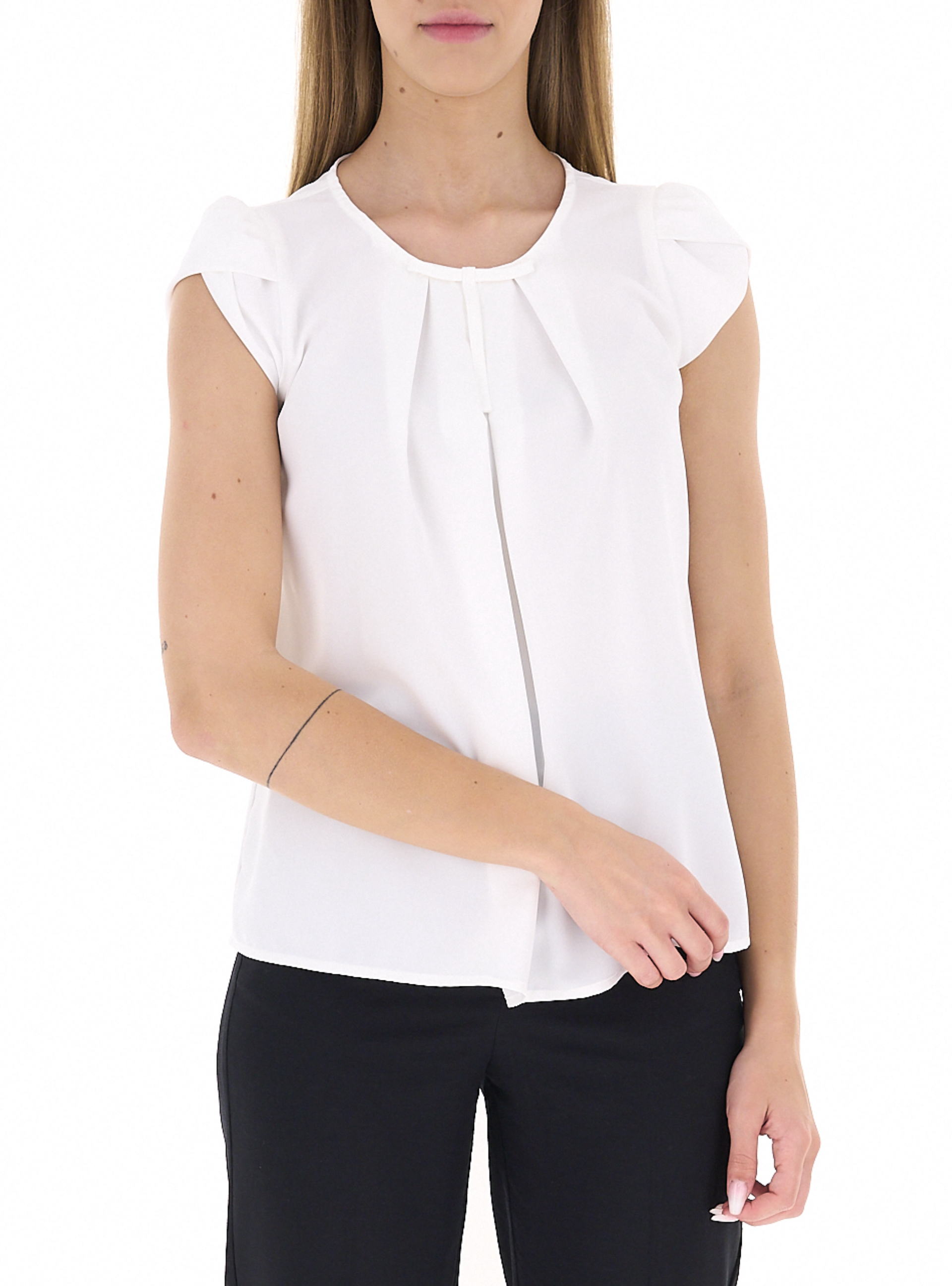 Blusa girocollo BIANCO
