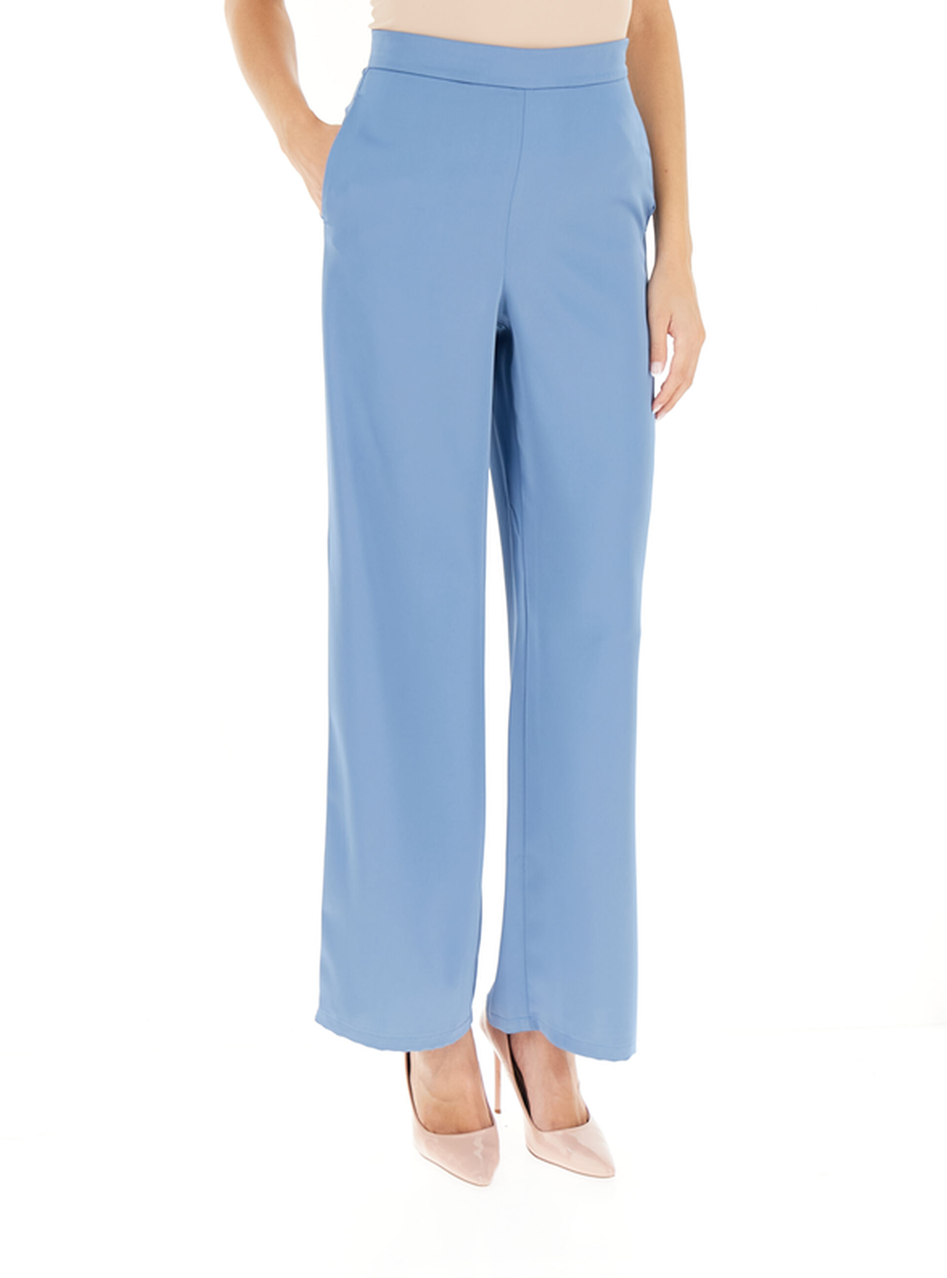 Pantalone a palazzo AZZURRO POLVERE