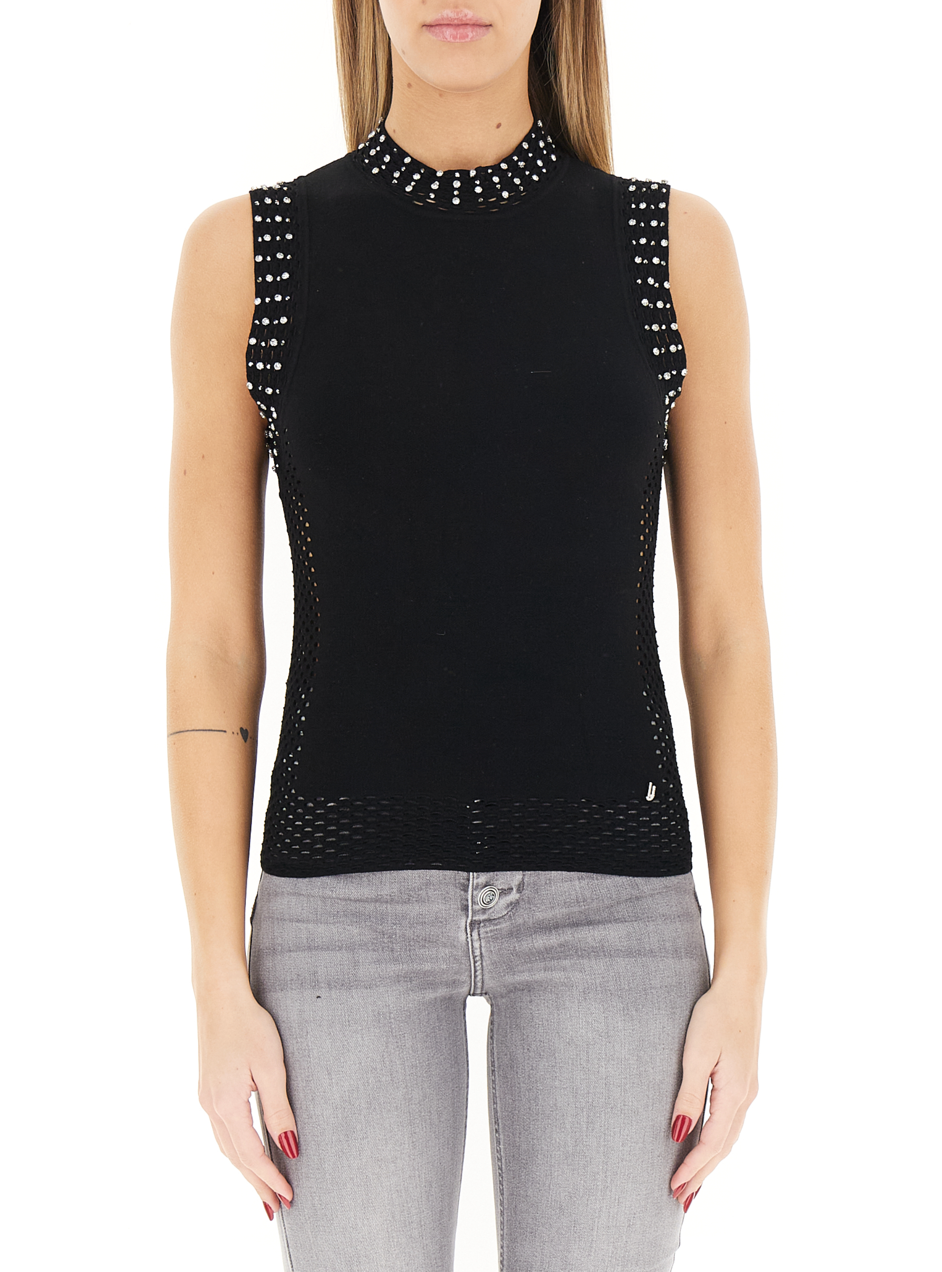 LIU JO Top in maglia NERO