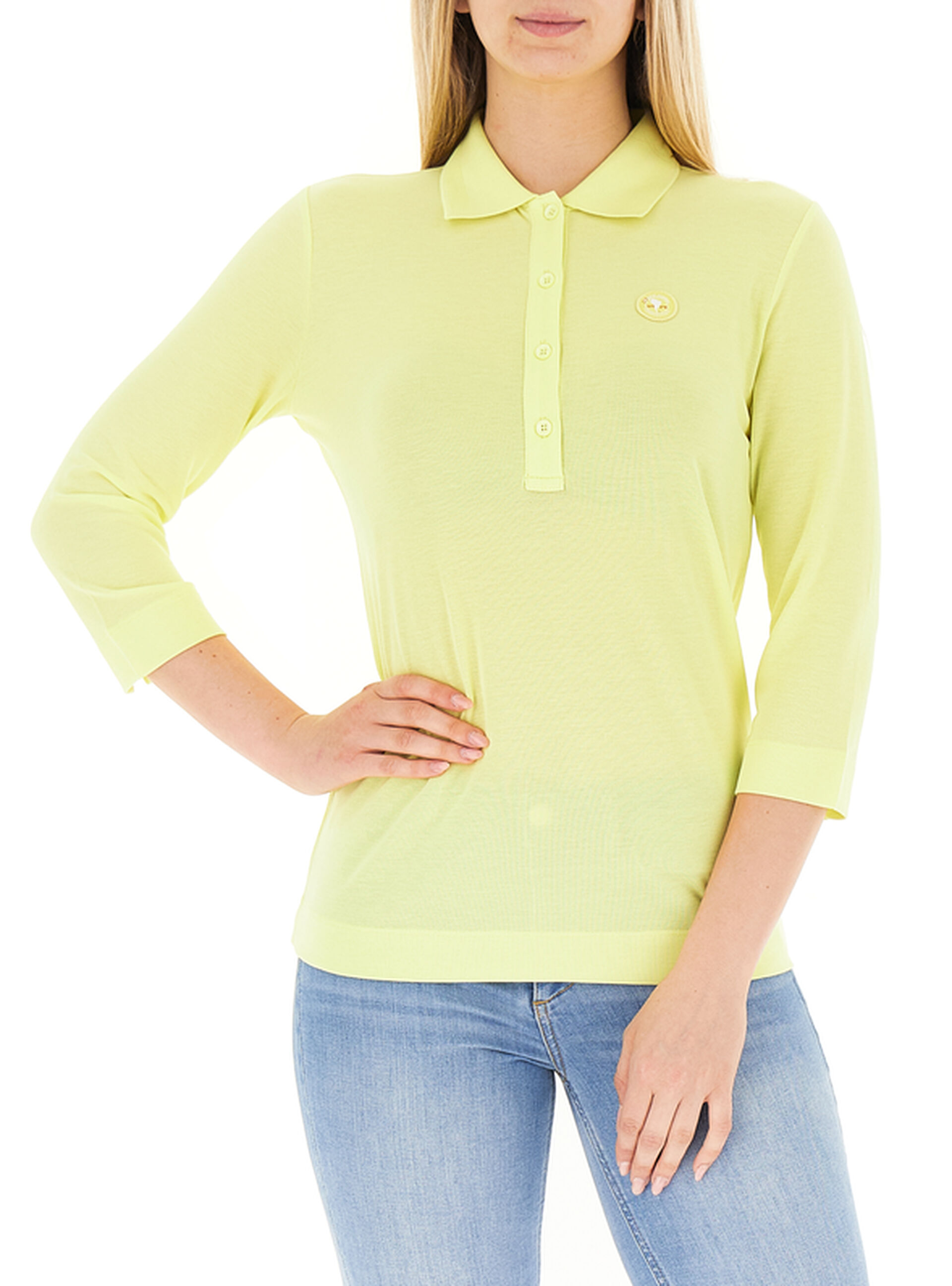 Polo misto cotone GIALLO LIMONE