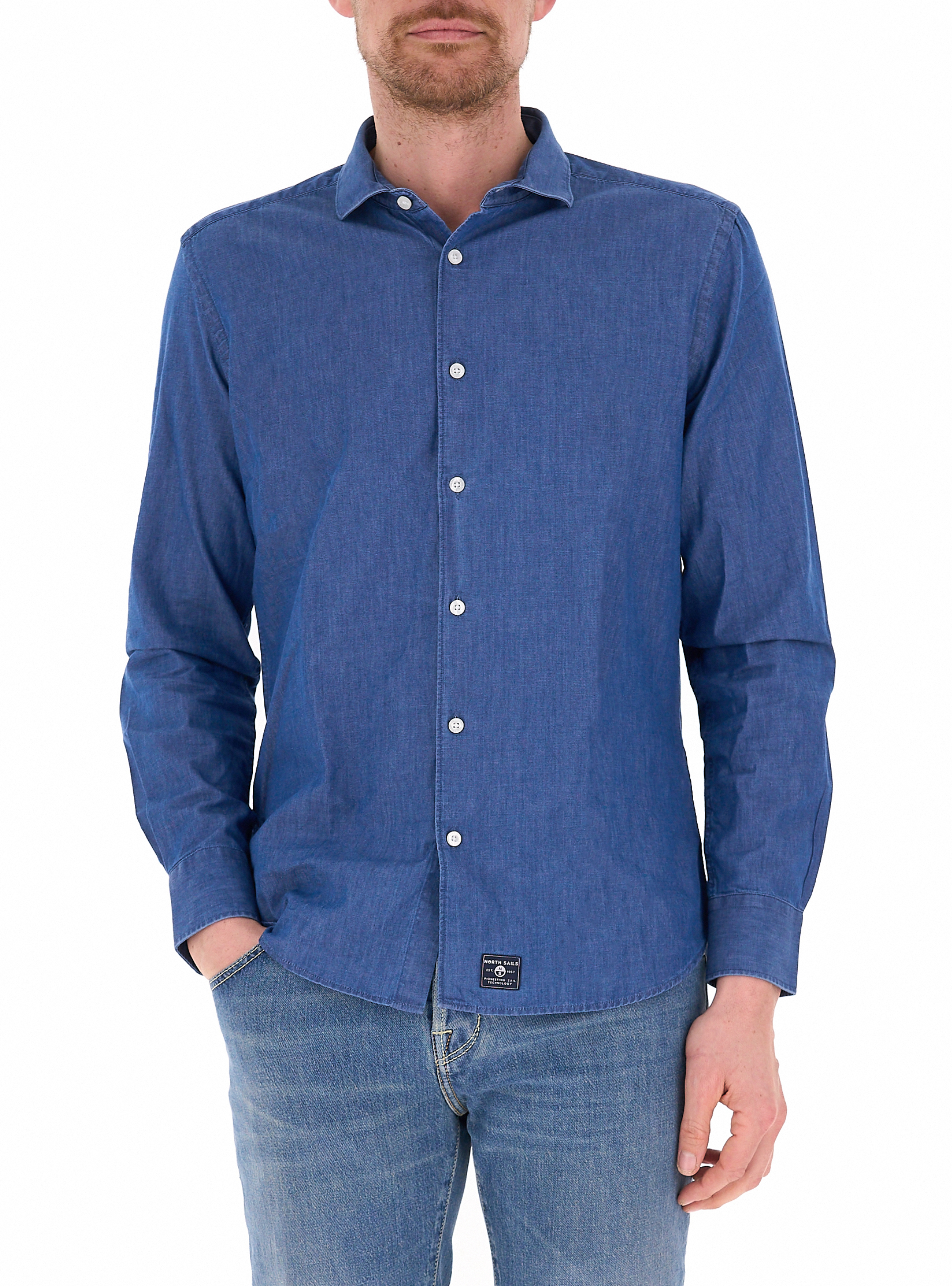 Camicia in cotone BLU XXL