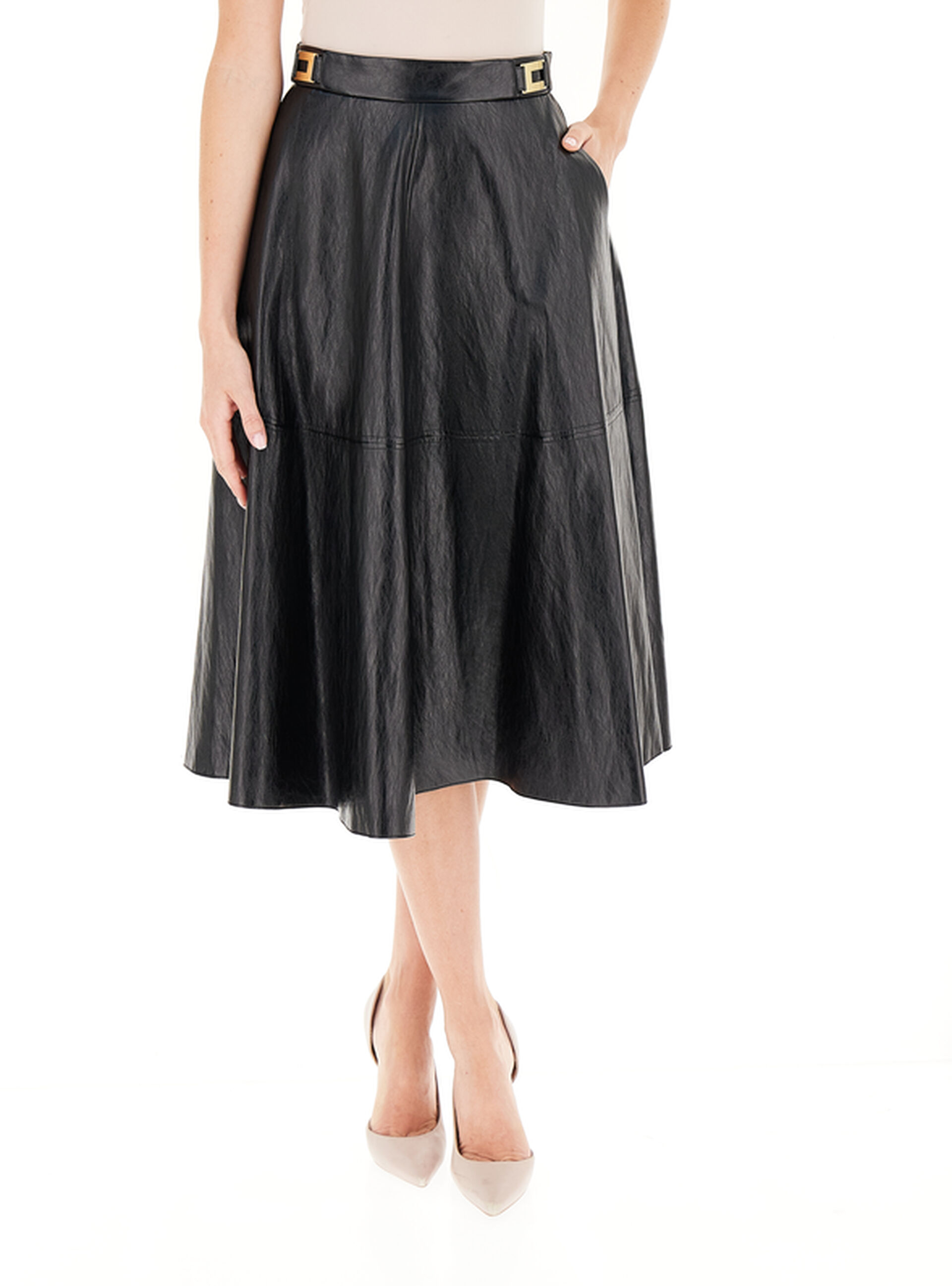 ELISABETTA FRANCHI Gonna Midi NERO