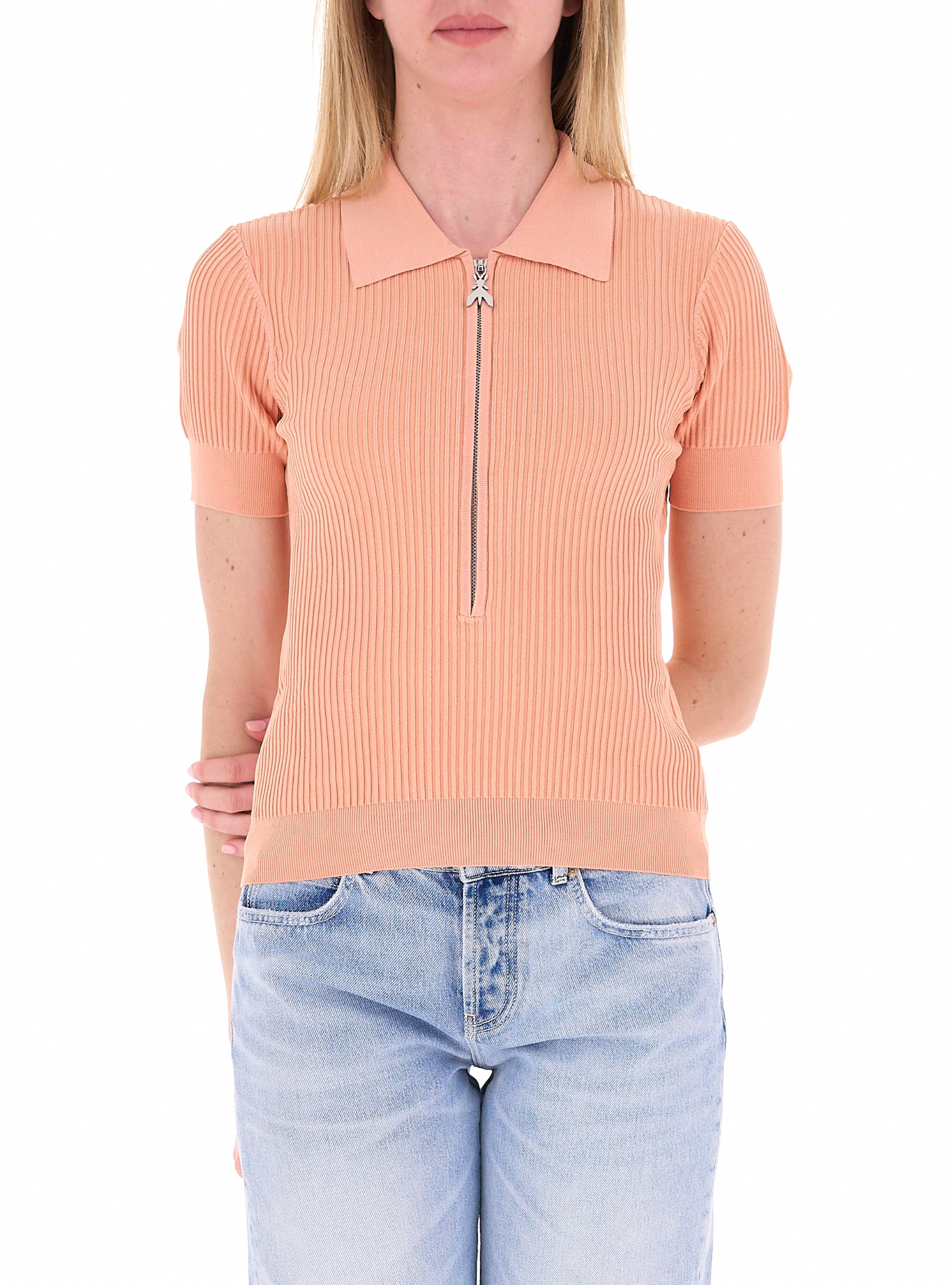 PATRIZIA PEPE Polo con zip PESCA