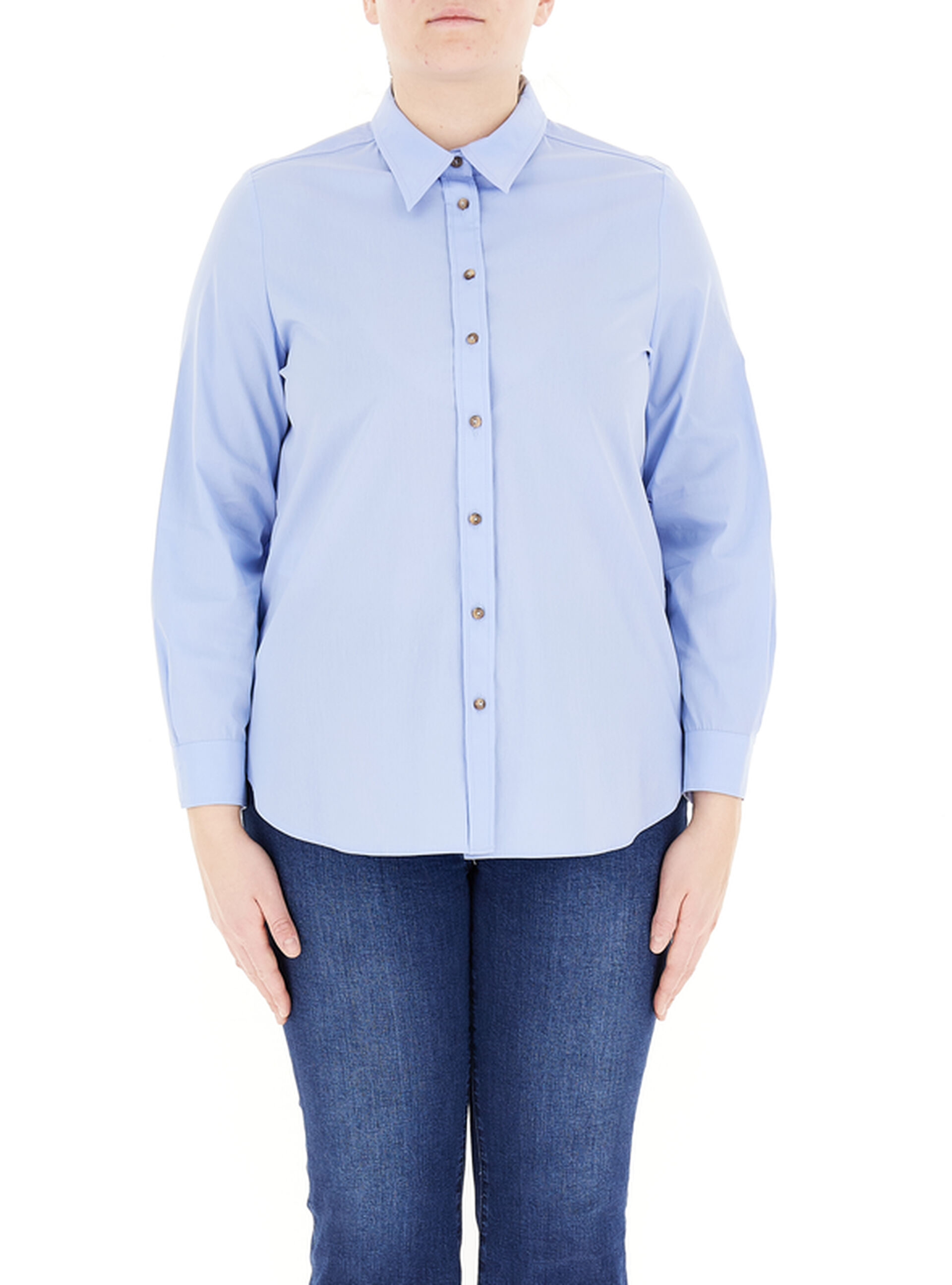 Camicia misto cotone AZZURRO POLVERE