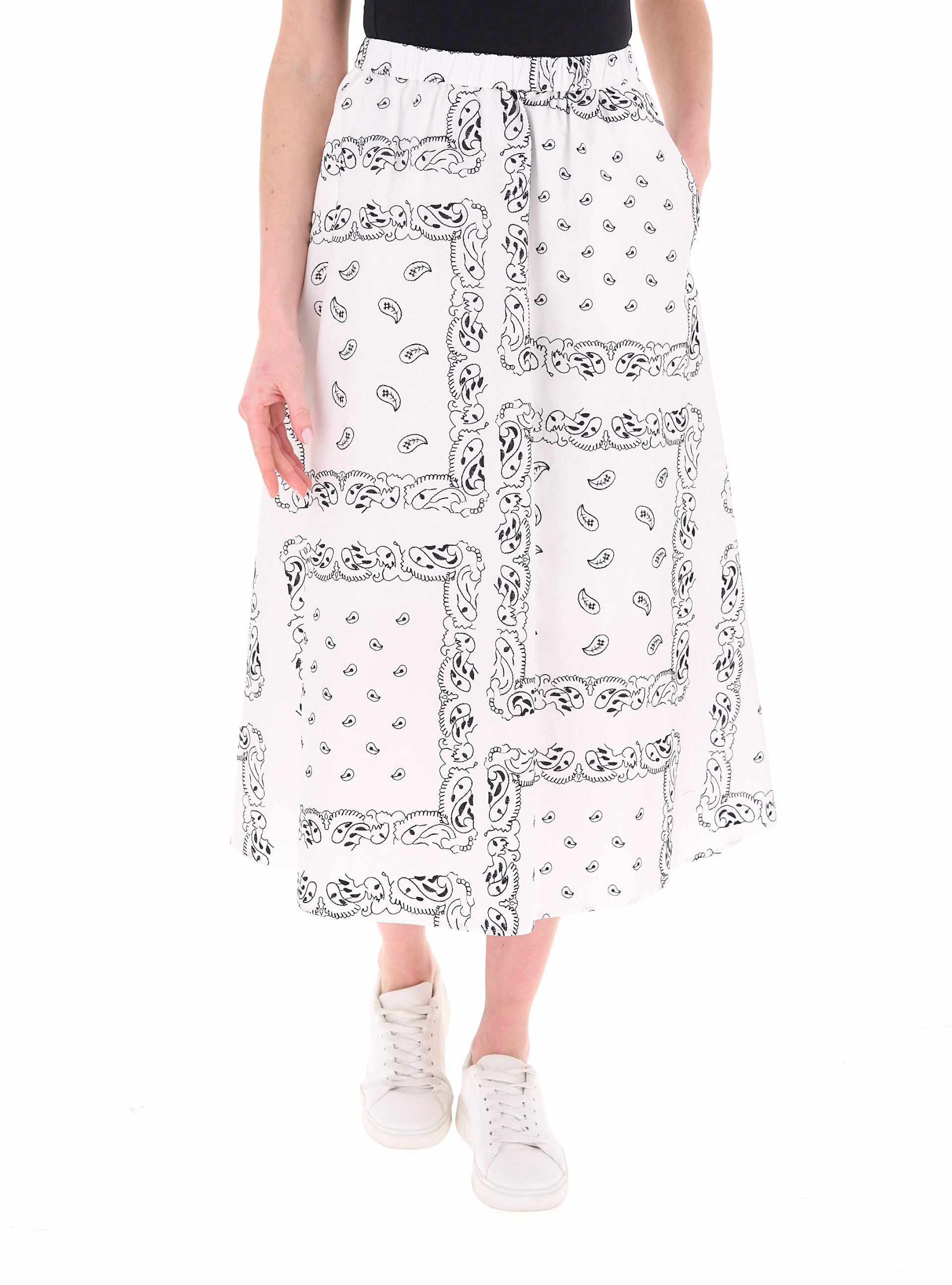 Gonna in cotone BIANCO
