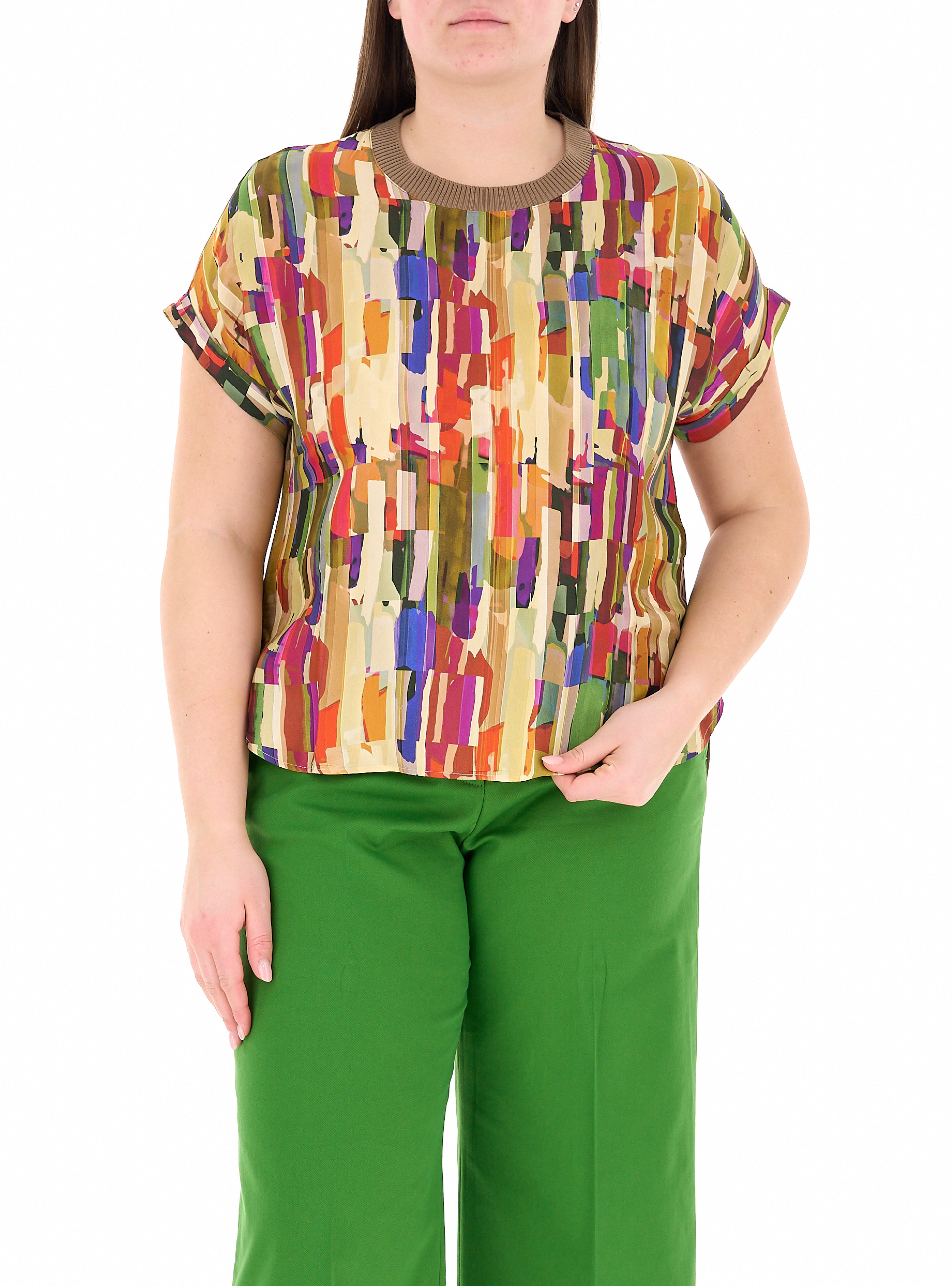 Blusa in viscosa MULTICOLOR S
