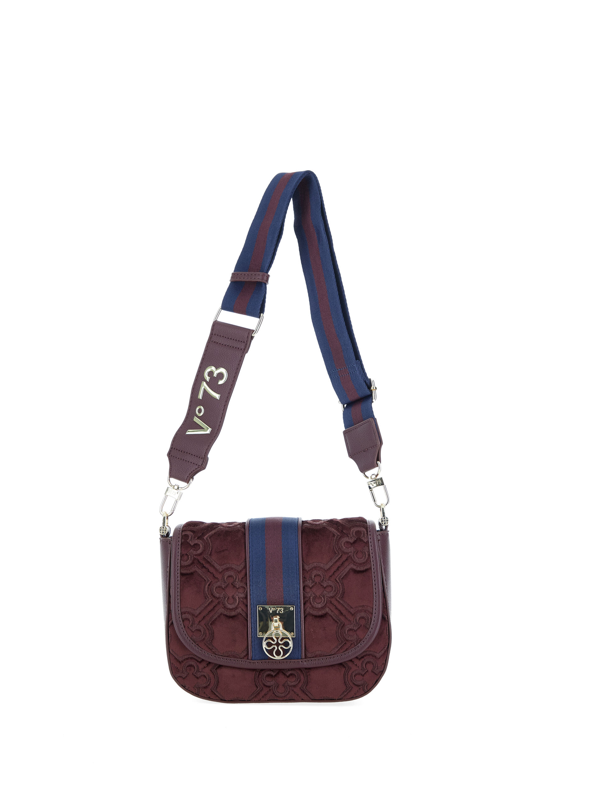 Borsa in velluto ricamato BORDEAUX UN