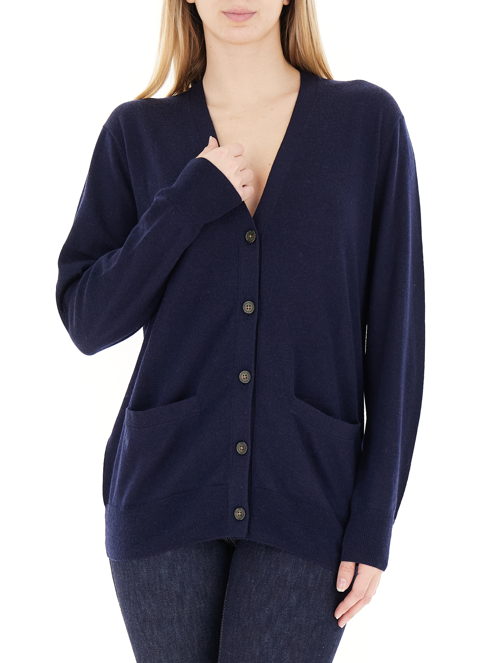 Cardigan in lana BLU NAVY S