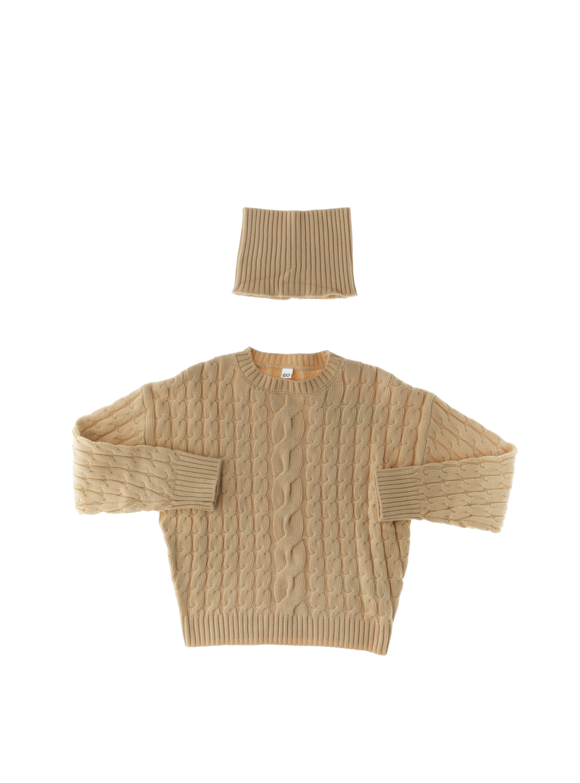 IDO Maglione con collo BEIGE XXL