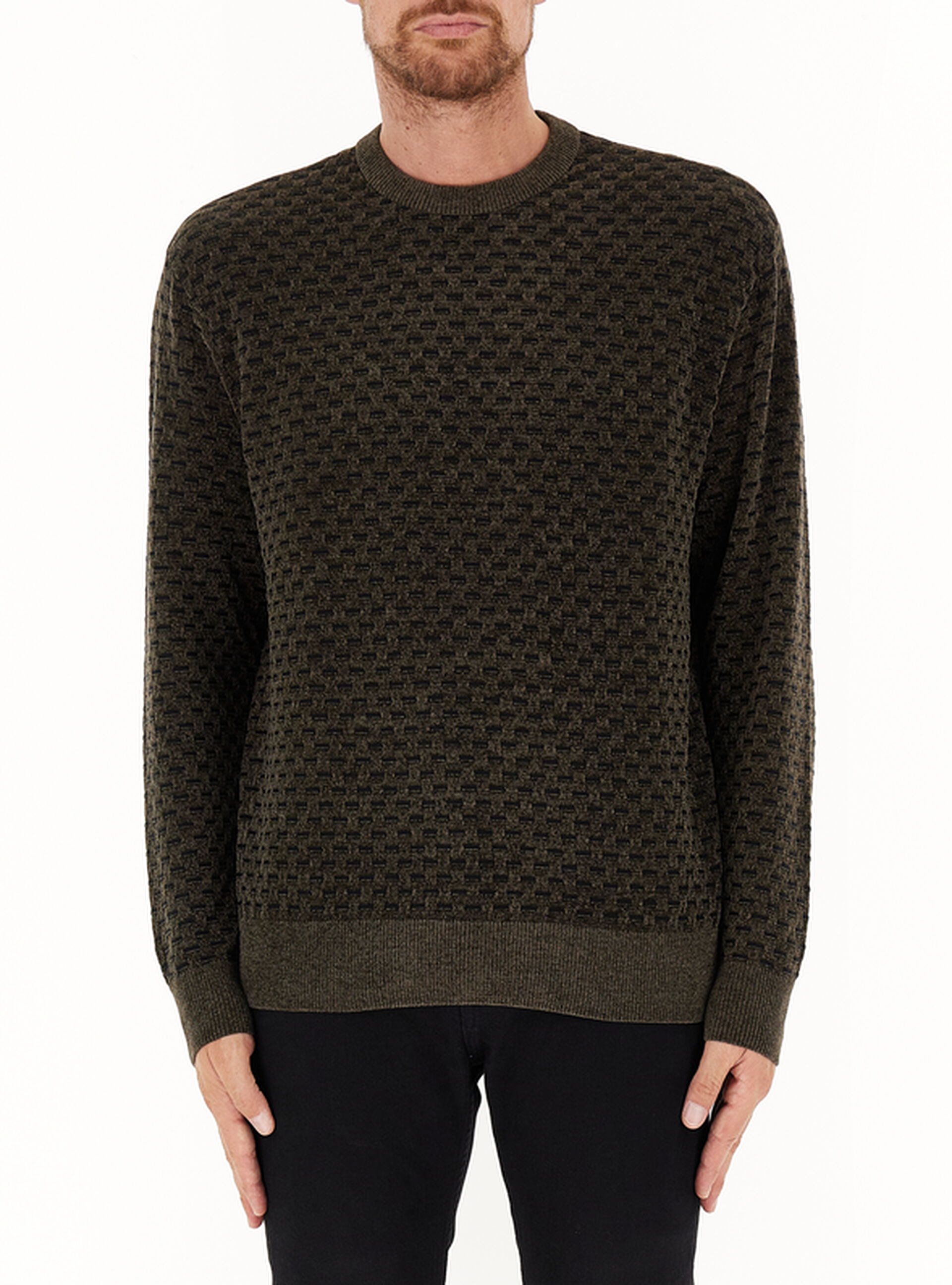Maglione in ciniglia VERDE XXL