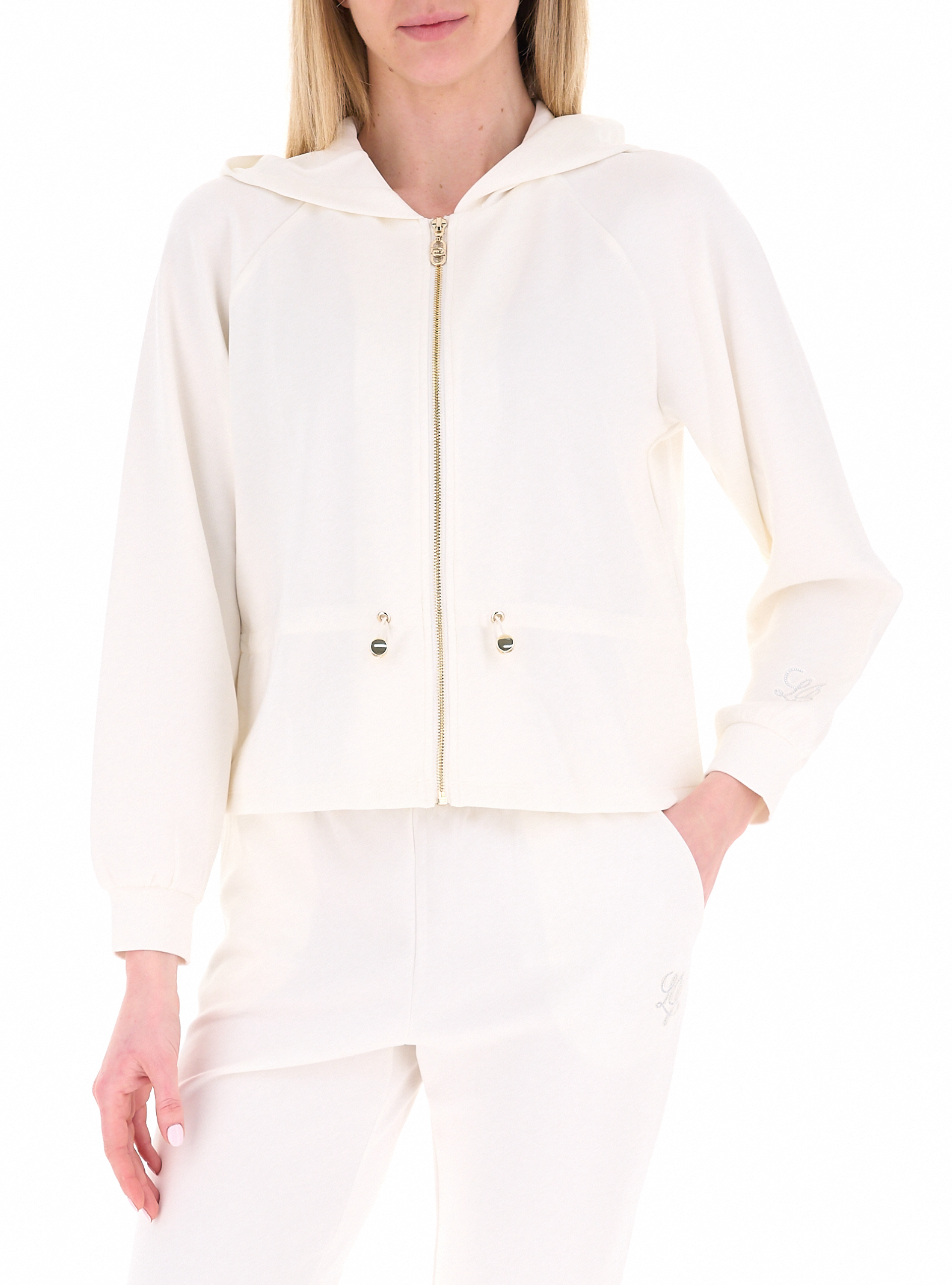 Felpa con zip SPORT AVORIO M