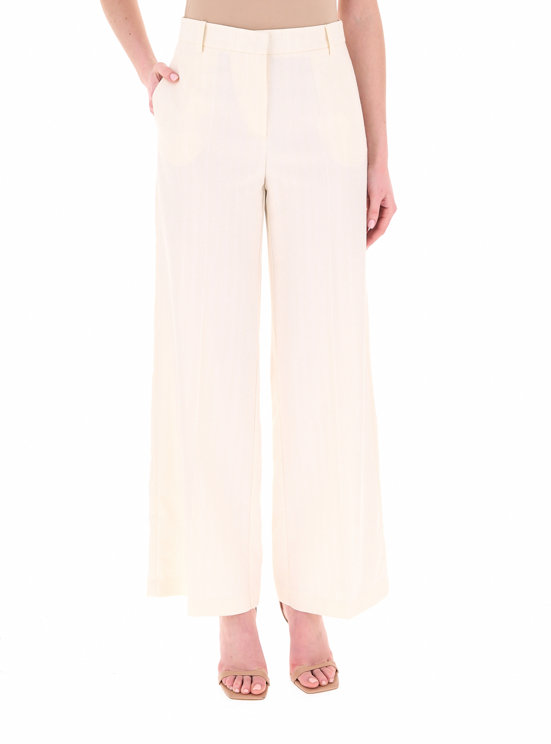 Pantalone wide leg CREMA 44