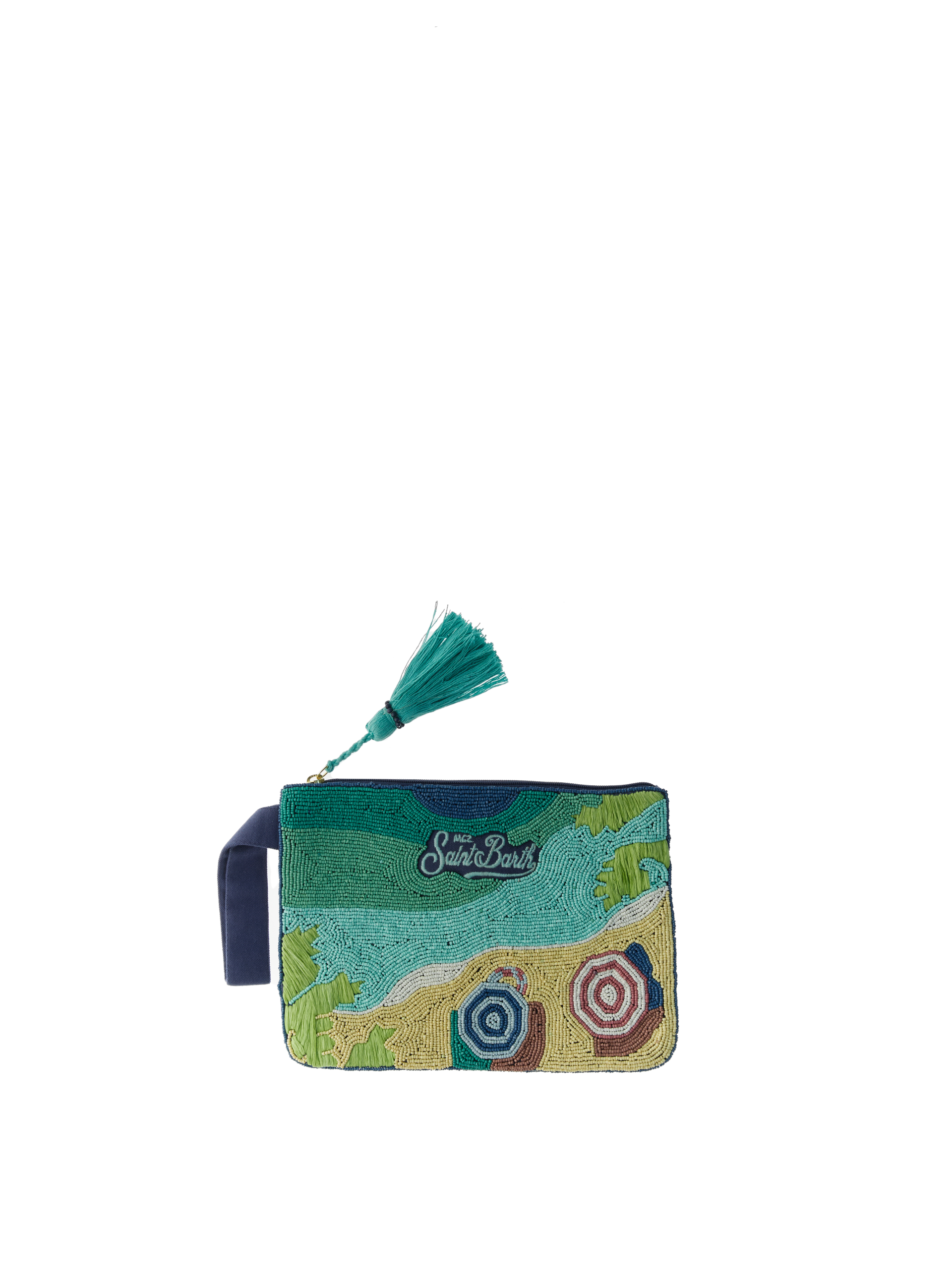 Pochette in tessuto VERDE ACQUA U